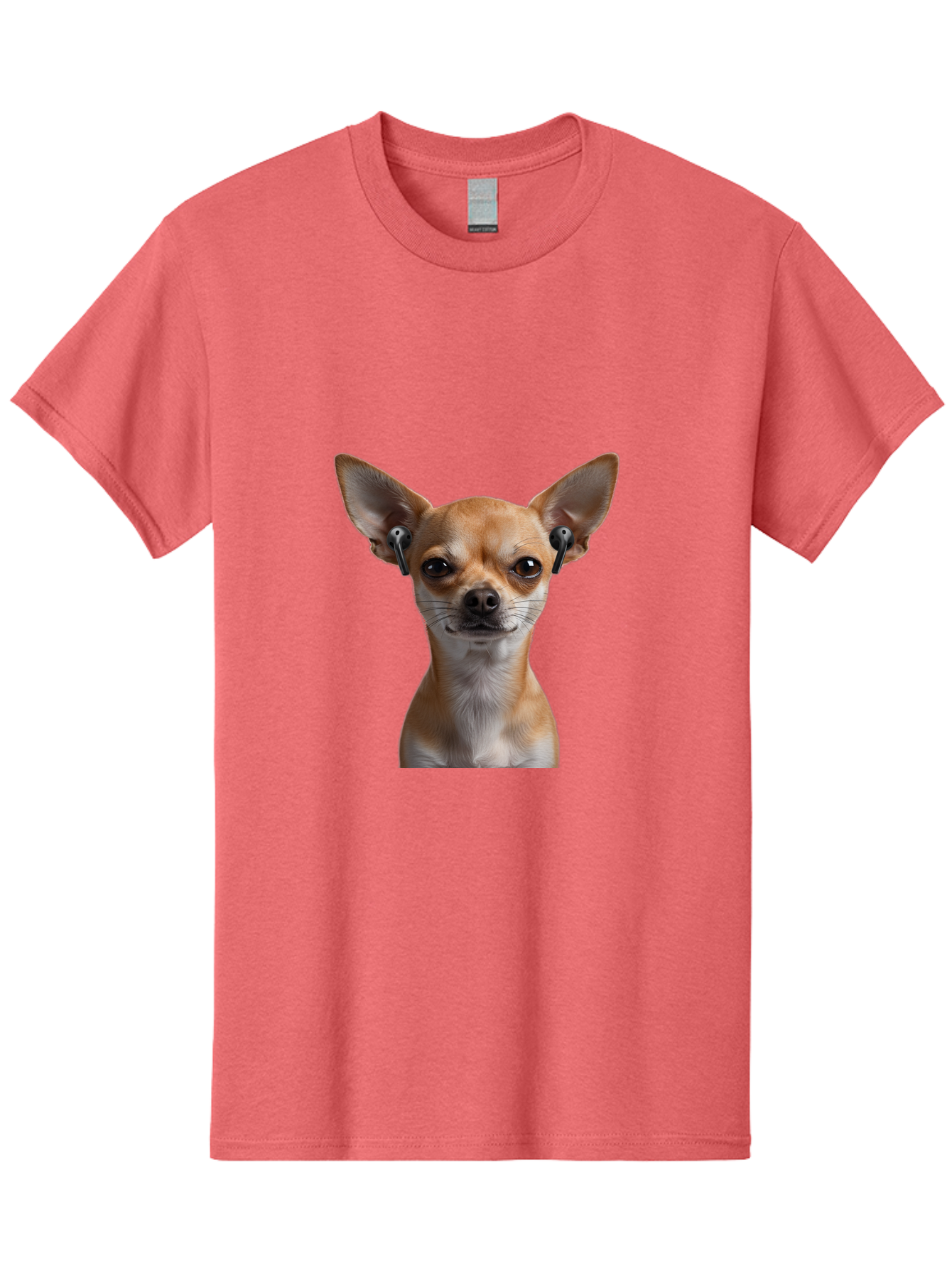 Chihuahua-With-Earbuds Men'S Graphic Tee, 100% Cotton, Comfortable Casual Summer Wear, Machine Washable, Vintage Camera, Old Camera, Antique Camera, Black Camera, Classic Photography, Photography Equipment, Nostalgic Device, Film Camera, Bah750