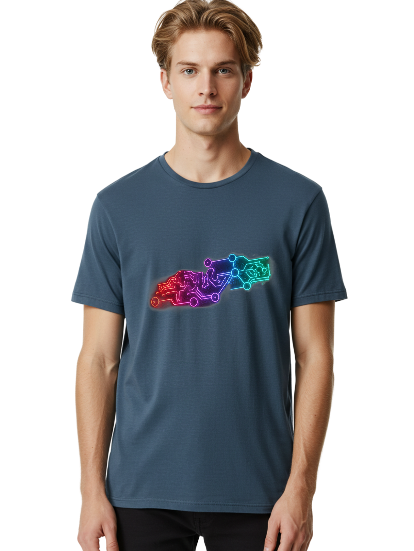 Circuit-Board-Car Men'S Graphic Tee, 100% Cotton, Comfortable Casual Summer Wear, Machine Washable, Vintage Camera, Old Camera, Antique Camera, Black Camera, Classic Photography, Photography Equipment, Nostalgic Device, Film Camera, Camera Art Bah751