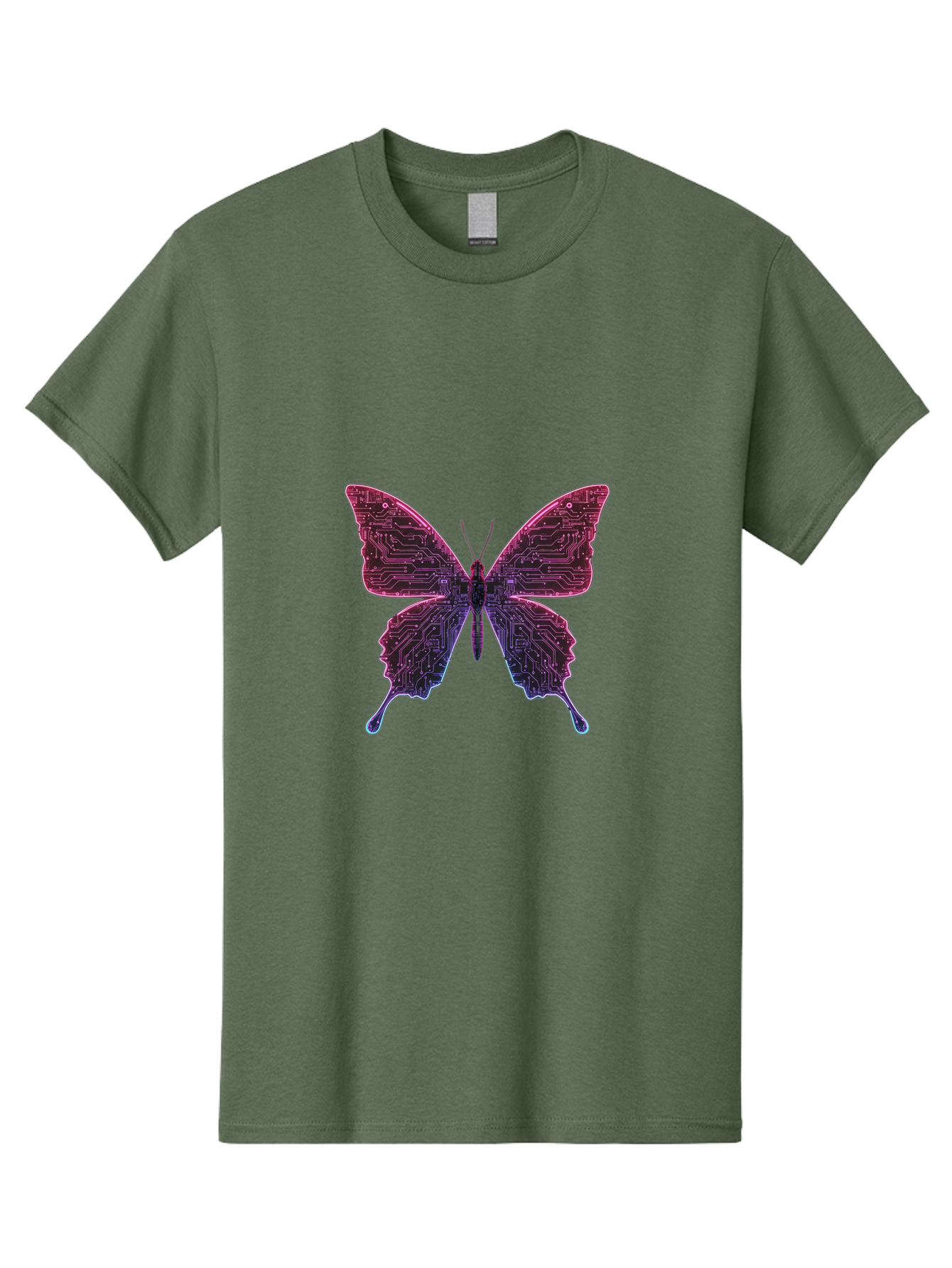 Circuit-Butterfly-2 Men'S Graphic Tee, 100% Cotton, Comfortable Casual Summer Wear, Machine Washable, Vintage Camera, Old Camera, Antique Camera, Black Camera, Classic Photography, Photography Equipment, Nostalgic Device, Film Camera, Bah753