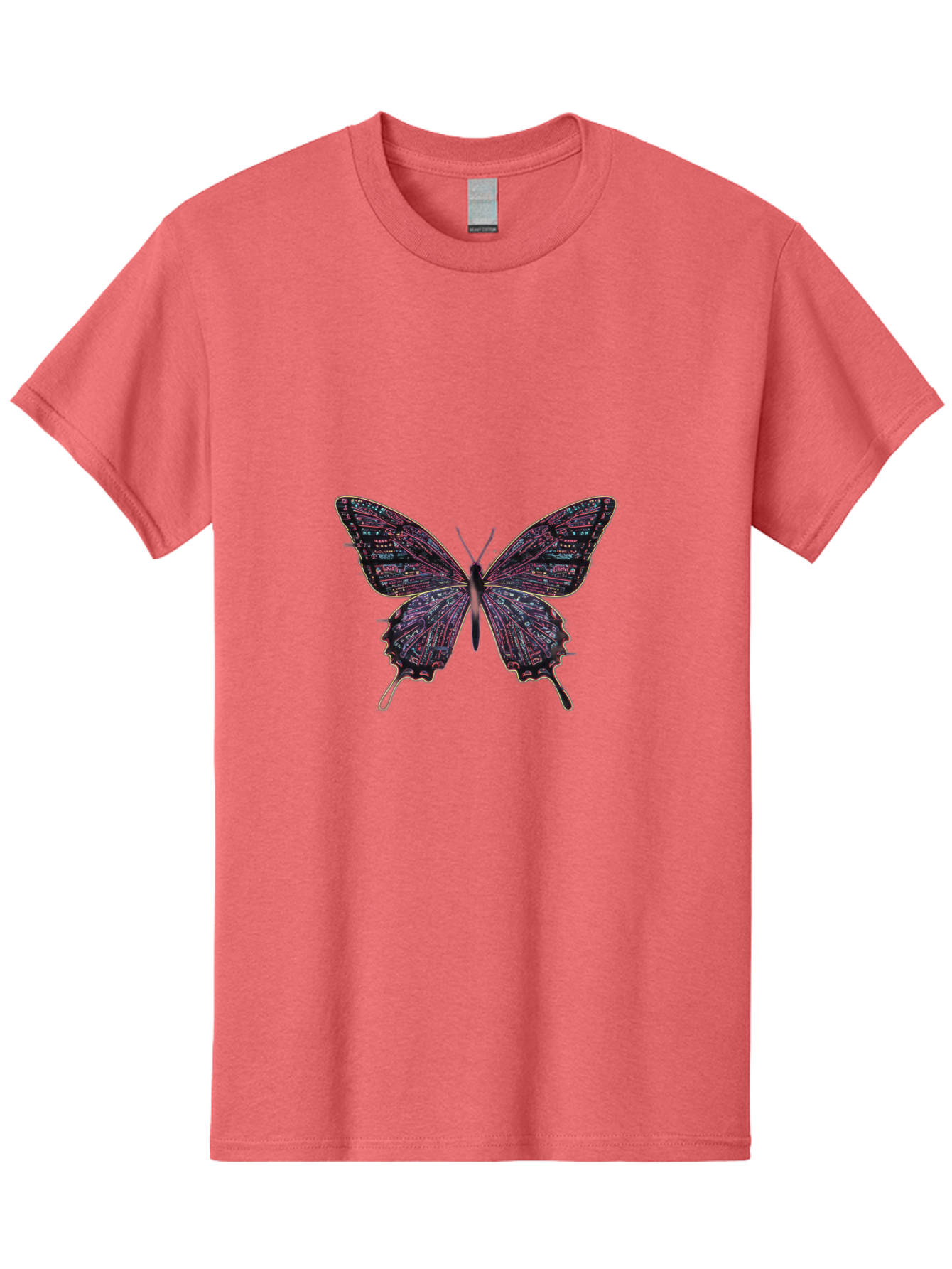 Circuit-Butterfly-3 Men'S Graphic Tee, 100% Cotton, Comfortable Casual Summer Wear, Machine Washable, Vintage Camera, Old Camera, Antique Camera, Black Camera, Classic Photography, Photography Equipment, Nostalgic Device, Film Camera, Bah754