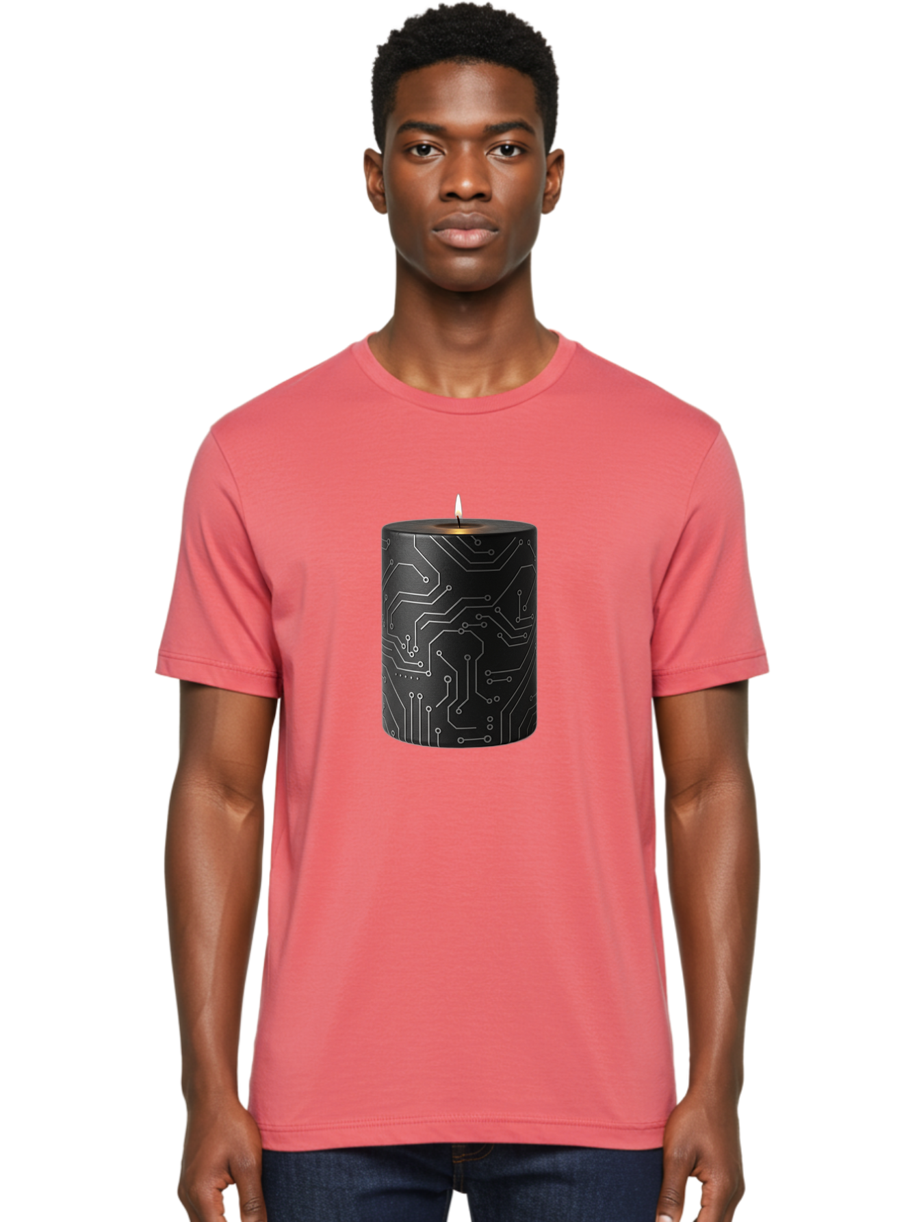 Circuit-Candle Men'S Graphic Tee, 100% Cotton, Comfortable Casual Summer Wear, Machine Washable, Vintage Camera, Old Camera, Antique Camera, Black Camera, Classic Photography, Photography Equipment, Nostalgic Device, Film Camera, Camera Art Bah756