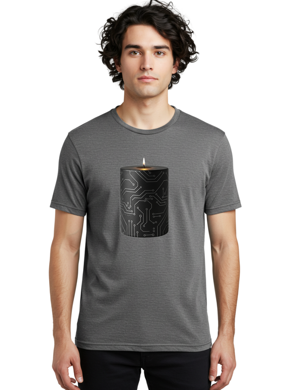Circuit-Candle Men'S Graphic Tee, 100% Cotton, Comfortable Casual Summer Wear, Machine Washable, Vintage Camera, Old Camera, Antique Camera, Black Camera, Classic Photography, Photography Equipment, Nostalgic Device, Film Camera, Camera Art Bah756