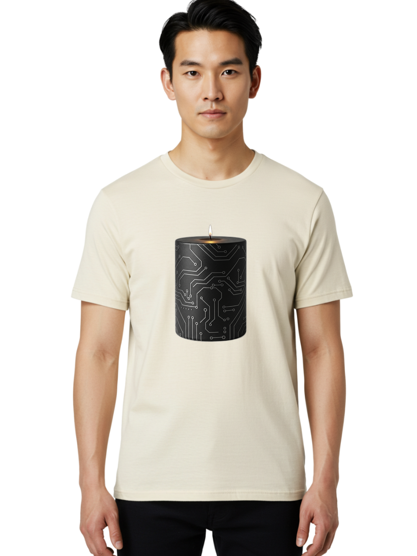 Circuit-Candle Men'S Graphic Tee, 100% Cotton, Comfortable Casual Summer Wear, Machine Washable, Vintage Camera, Old Camera, Antique Camera, Black Camera, Classic Photography, Photography Equipment, Nostalgic Device, Film Camera, Camera Art Bah756