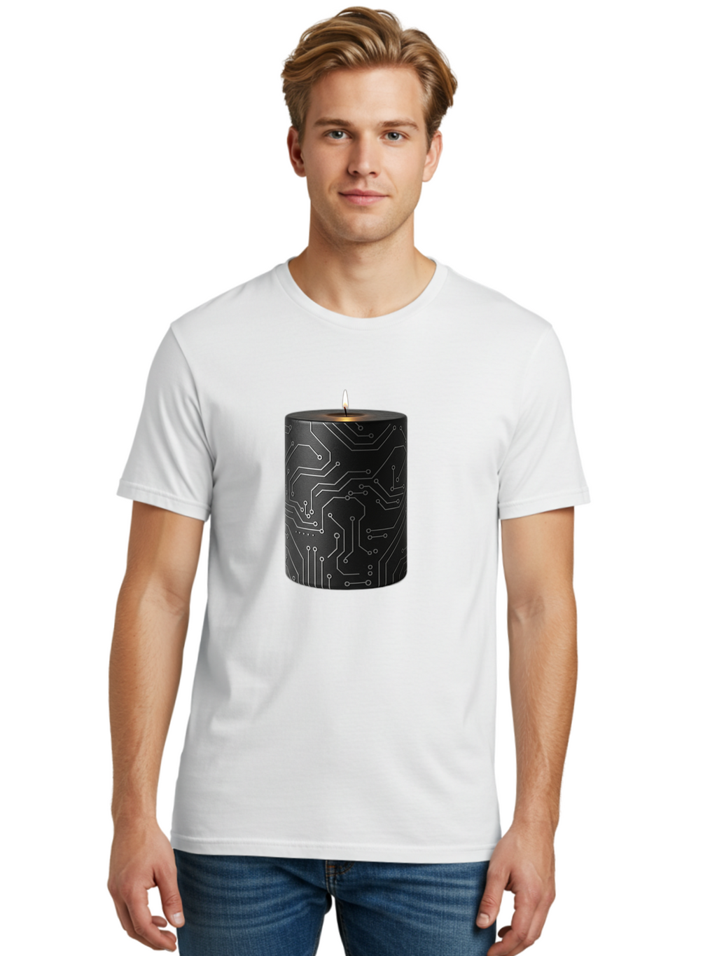 Circuit-Candle Men'S Graphic Tee, 100% Cotton, Comfortable Casual Summer Wear, Machine Washable, Vintage Camera, Old Camera, Antique Camera, Black Camera, Classic Photography, Photography Equipment, Nostalgic Device, Film Camera, Camera Art Bah756