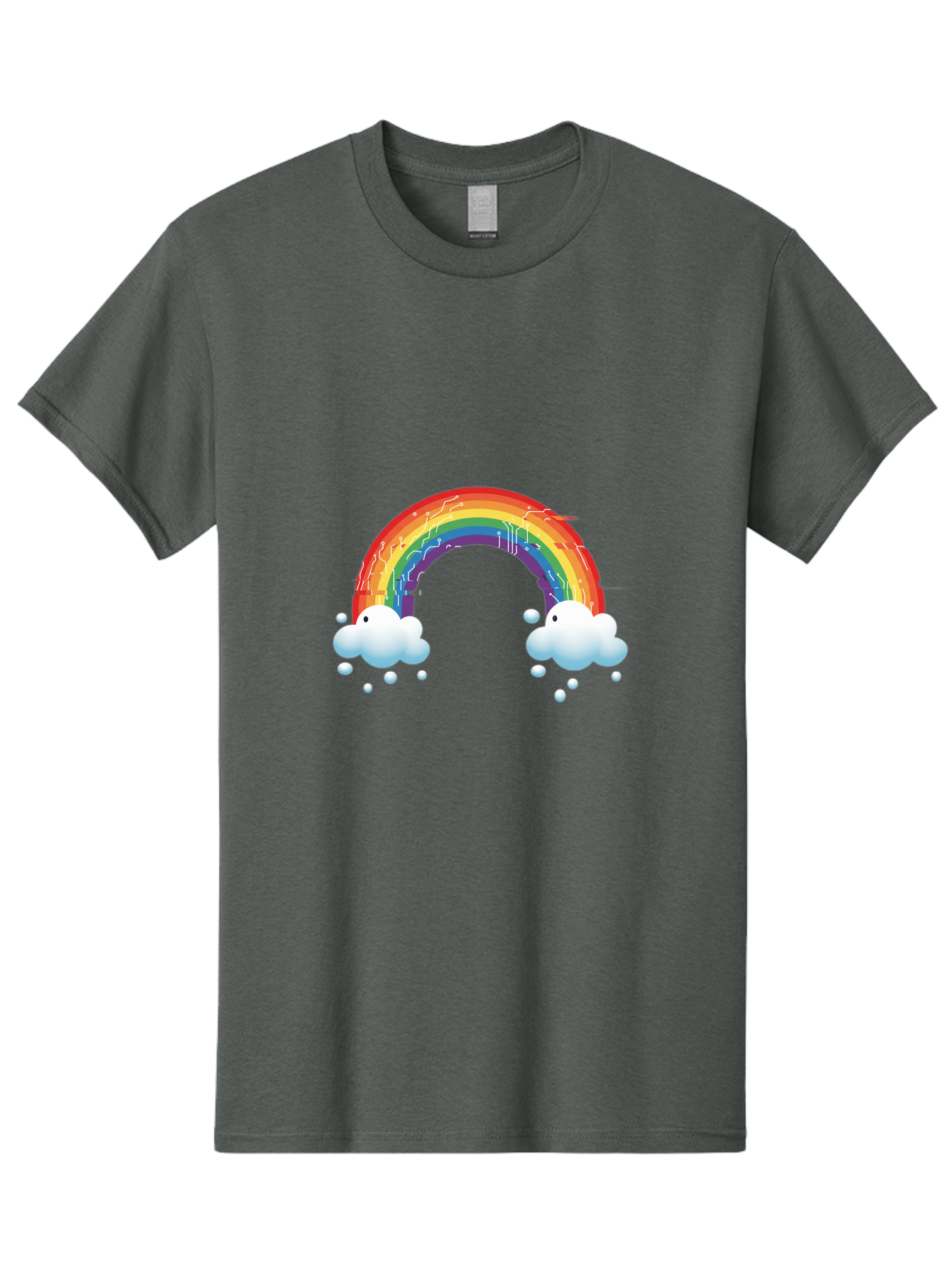 Circuit-Rainbow Men'S Graphic Tee, 100% Cotton, Comfortable Casual Summer Wear, Machine Washable, Vintage Camera, Old Camera, Antique Camera, Black Camera, Classic Photography, Photography Equipment, Nostalgic Device, Film Camera, Camera Art Bah758