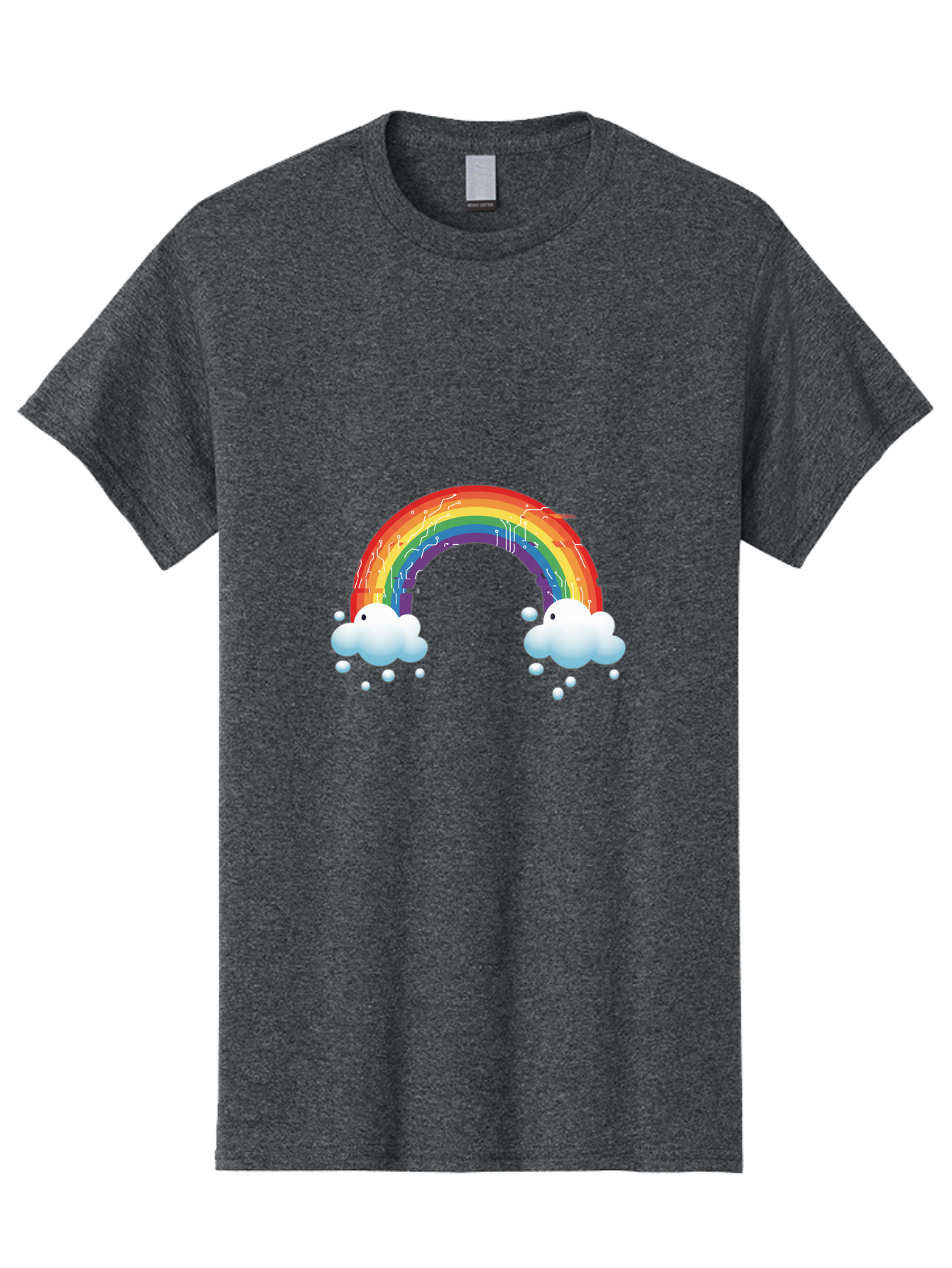 Circuit-Rainbow Men'S Graphic Tee, 100% Cotton, Comfortable Casual Summer Wear, Machine Washable, Vintage Camera, Old Camera, Antique Camera, Black Camera, Classic Photography, Photography Equipment, Nostalgic Device, Film Camera, Camera Art Bah758