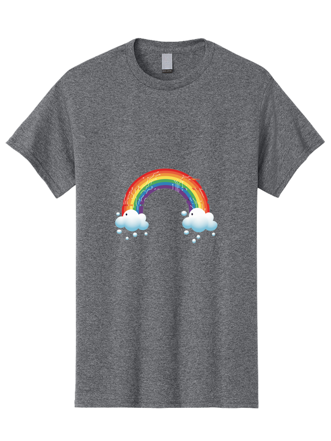 Circuit-Rainbow Men'S Graphic Tee, 100% Cotton, Comfortable Casual Summer Wear, Machine Washable, Vintage Camera, Old Camera, Antique Camera, Black Camera, Classic Photography, Photography Equipment, Nostalgic Device, Film Camera, Camera Art Bah758