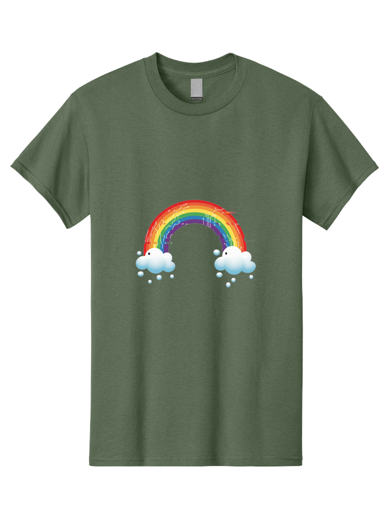 Circuit-Rainbow Men'S Graphic Tee, 100% Cotton, Comfortable Casual Summer Wear, Machine Washable, Vintage Camera, Old Camera, Antique Camera, Black Camera, Classic Photography, Photography Equipment, Nostalgic Device, Film Camera, Camera Art Bah758