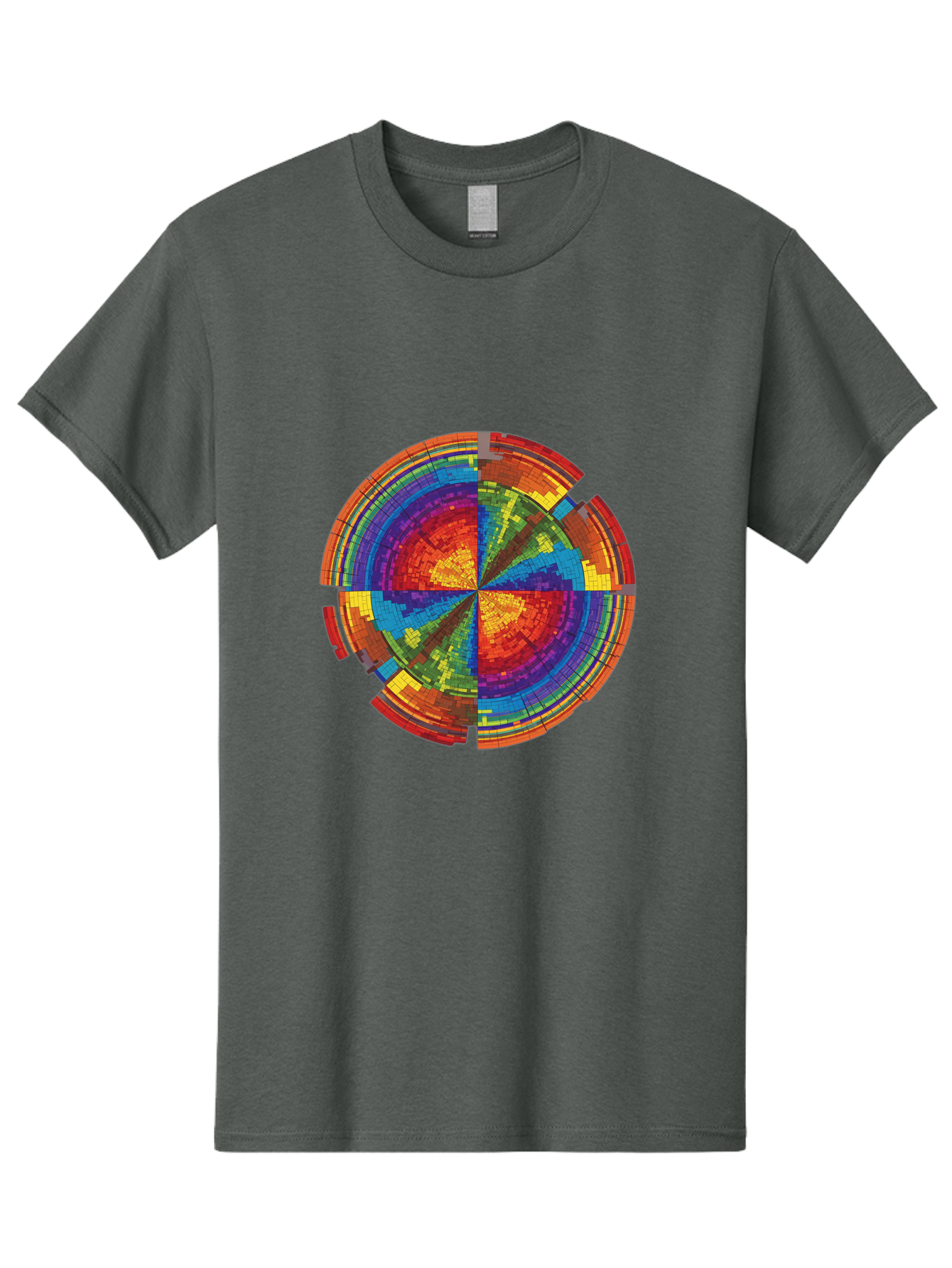 Circular-Mosaic Men'S Graphic Tee, 100% Cotton, Comfortable Casual Summer Wear, Machine Washable, Vintage Camera, Old Camera, Antique Camera, Black Camera, Classic Photography, Photography Equipment, Nostalgic Device, Film Camera, Camera Art Bah759