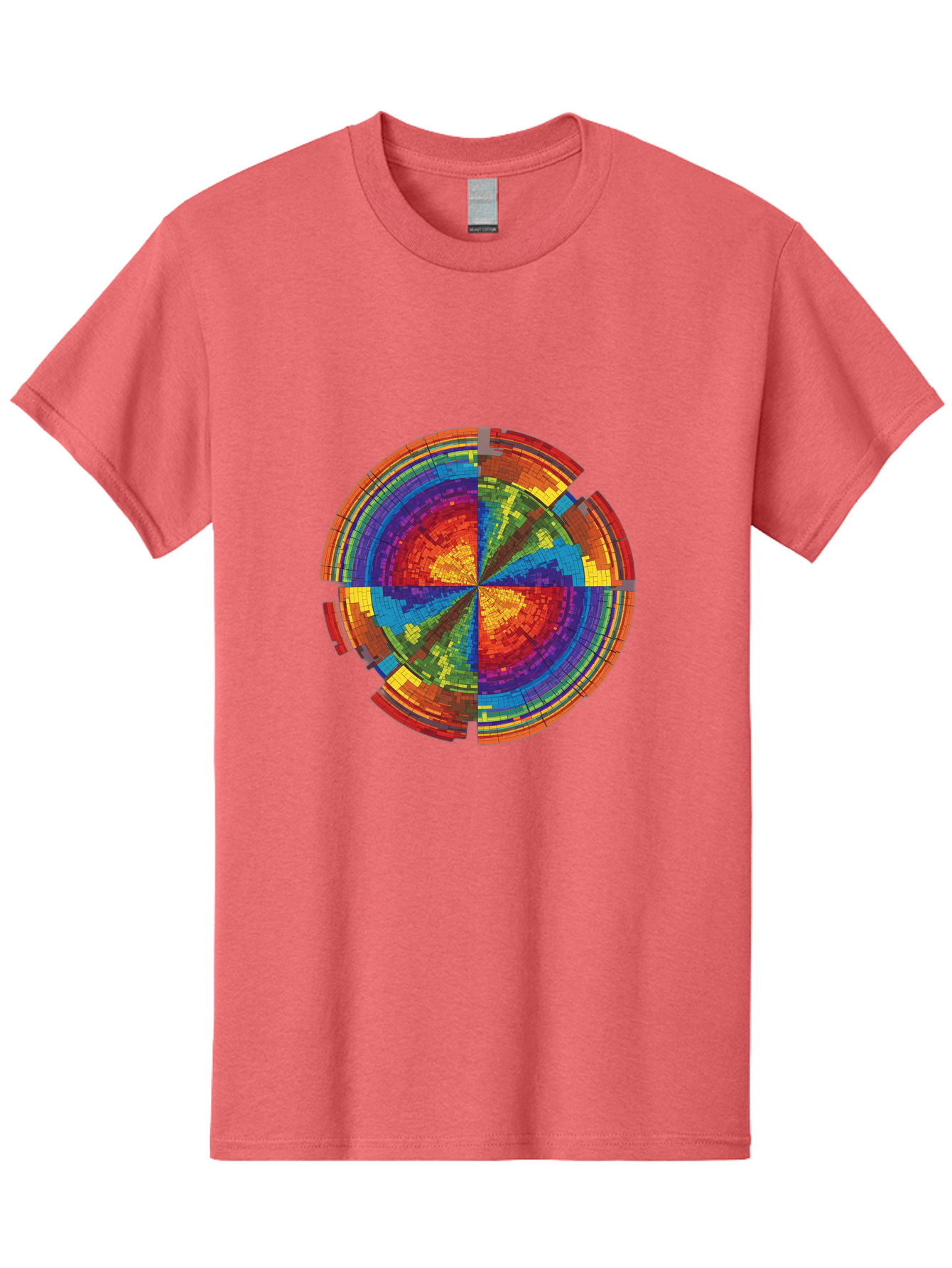 Circular-Mosaic Men'S Graphic Tee, 100% Cotton, Comfortable Casual Summer Wear, Machine Washable, Vintage Camera, Old Camera, Antique Camera, Black Camera, Classic Photography, Photography Equipment, Nostalgic Device, Film Camera, Camera Art Bah759