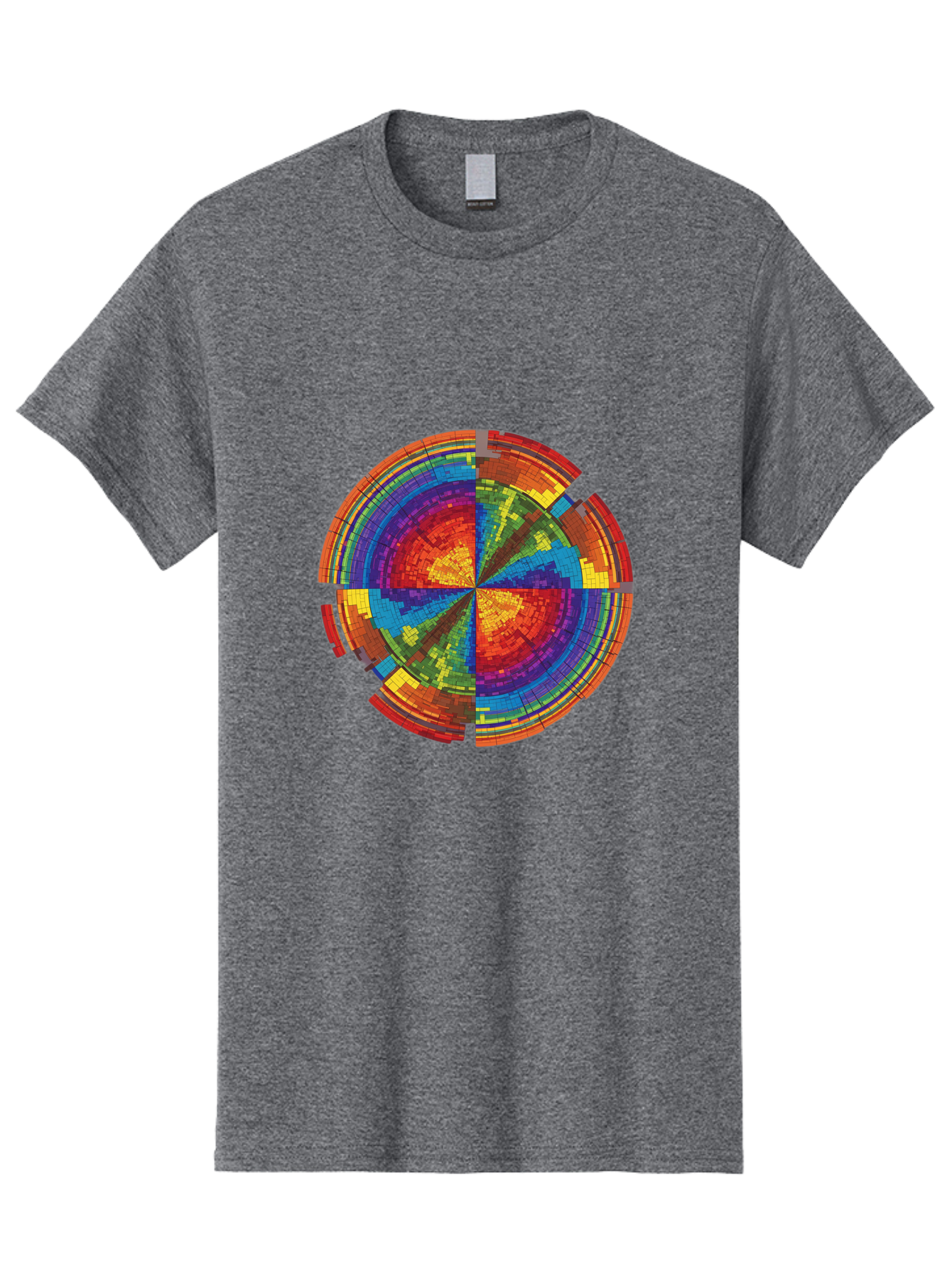 Circular-Mosaic Men'S Graphic Tee, 100% Cotton, Comfortable Casual Summer Wear, Machine Washable, Vintage Camera, Old Camera, Antique Camera, Black Camera, Classic Photography, Photography Equipment, Nostalgic Device, Film Camera, Camera Art Bah759