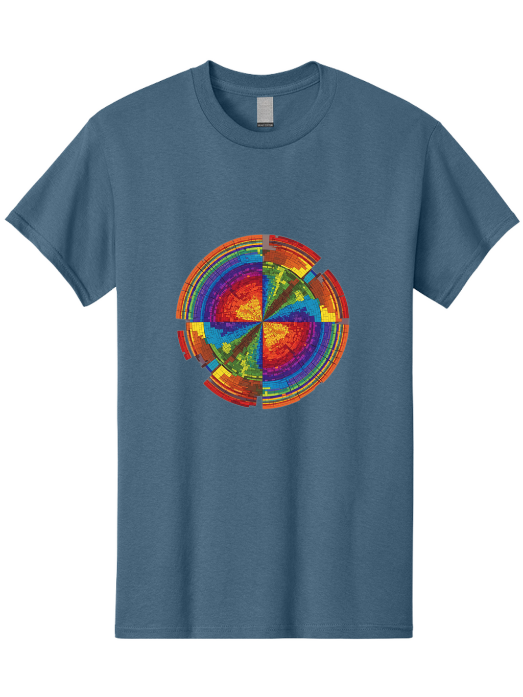Circular-Mosaic Men'S Graphic Tee, 100% Cotton, Comfortable Casual Summer Wear, Machine Washable, Vintage Camera, Old Camera, Antique Camera, Black Camera, Classic Photography, Photography Equipment, Nostalgic Device, Film Camera, Camera Art Bah759