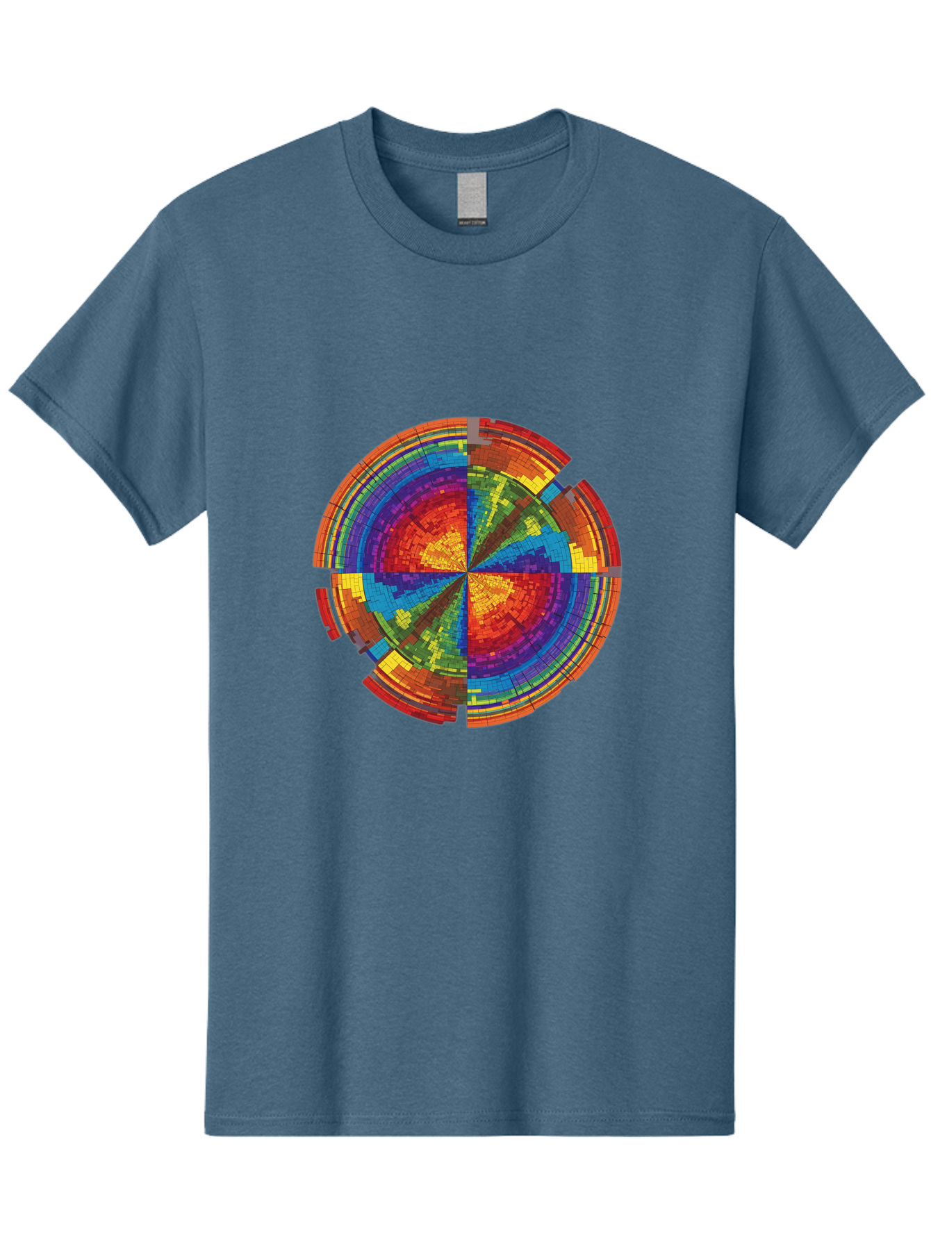 Circular-Mosaic Men'S Graphic Tee, 100% Cotton, Comfortable Casual Summer Wear, Machine Washable, Vintage Camera, Old Camera, Antique Camera, Black Camera, Classic Photography, Photography Equipment, Nostalgic Device, Film Camera, Camera Art Bah759