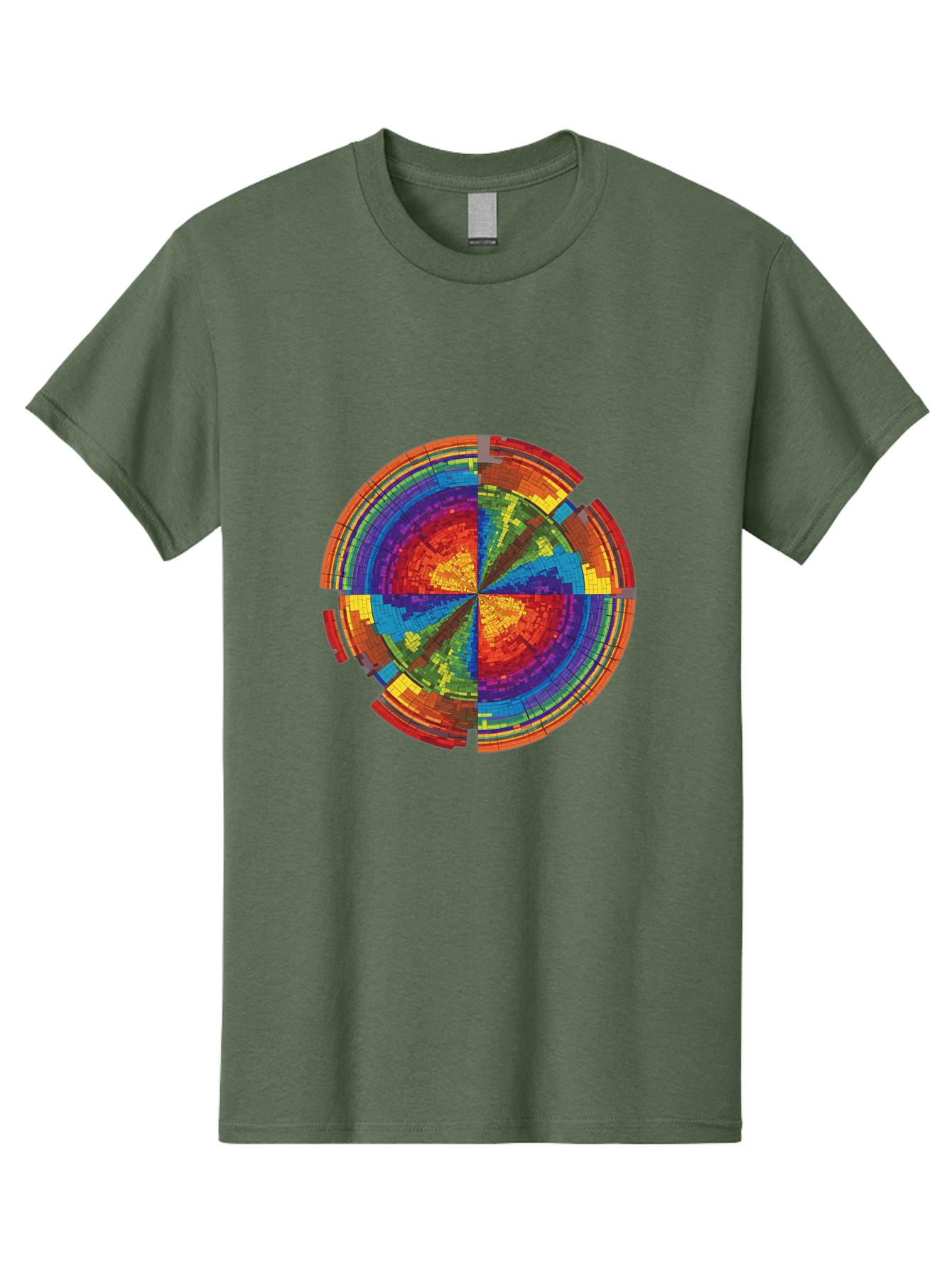 Circular-Mosaic Men'S Graphic Tee, 100% Cotton, Comfortable Casual Summer Wear, Machine Washable, Vintage Camera, Old Camera, Antique Camera, Black Camera, Classic Photography, Photography Equipment, Nostalgic Device, Film Camera, Camera Art Bah759