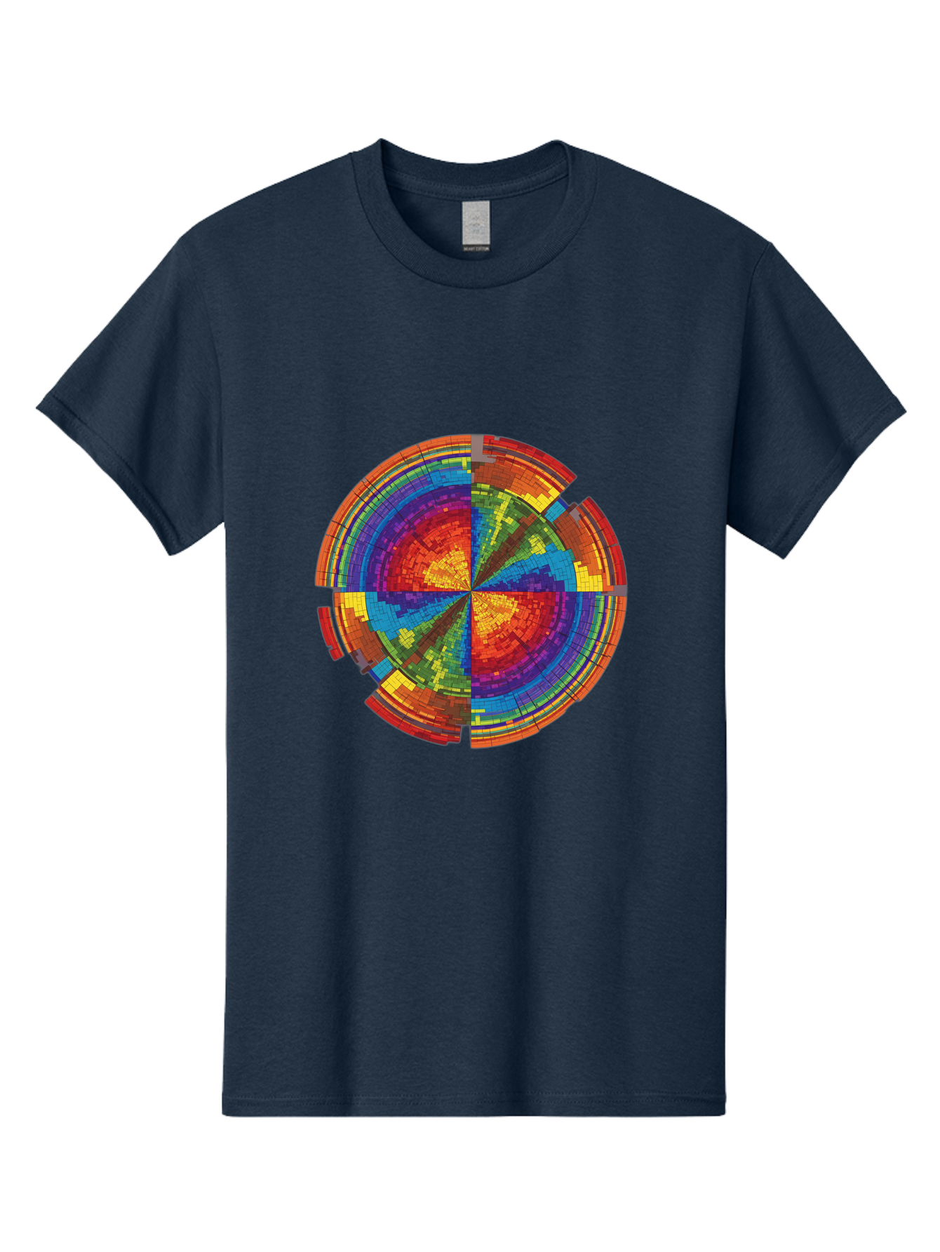 Circular-Mosaic Men'S Graphic Tee, 100% Cotton, Comfortable Casual Summer Wear, Machine Washable, Vintage Camera, Old Camera, Antique Camera, Black Camera, Classic Photography, Photography Equipment, Nostalgic Device, Film Camera, Camera Art Bah759