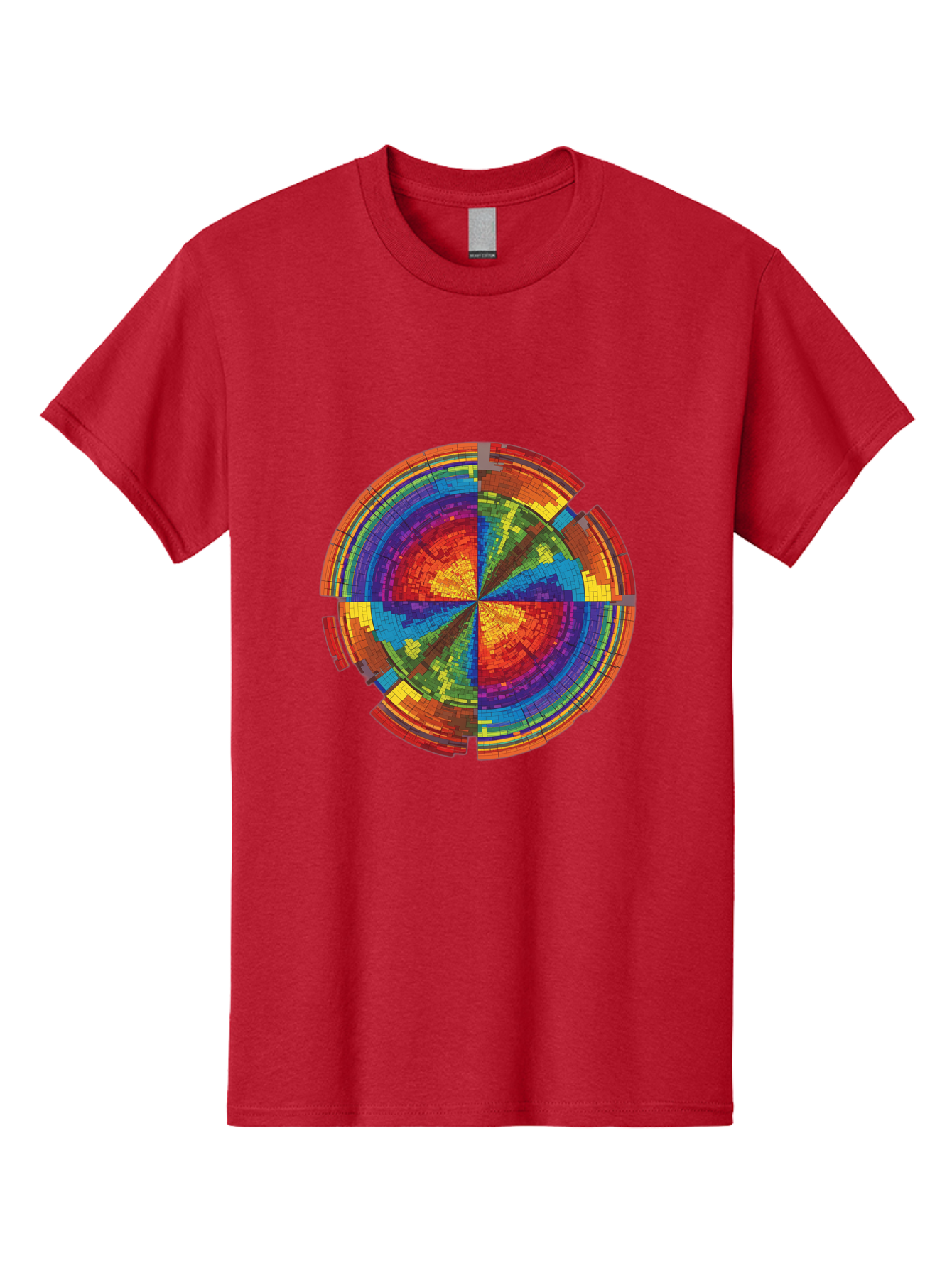 Circular-Mosaic Men'S Graphic Tee, 100% Cotton, Comfortable Casual Summer Wear, Machine Washable, Vintage Camera, Old Camera, Antique Camera, Black Camera, Classic Photography, Photography Equipment, Nostalgic Device, Film Camera, Camera Art Bah759