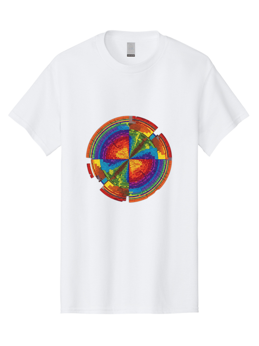 Circular-Mosaic Men'S Graphic Tee, 100% Cotton, Comfortable Casual Summer Wear, Machine Washable, Vintage Camera, Old Camera, Antique Camera, Black Camera, Classic Photography, Photography Equipment, Nostalgic Device, Film Camera, Camera Art Bah759
