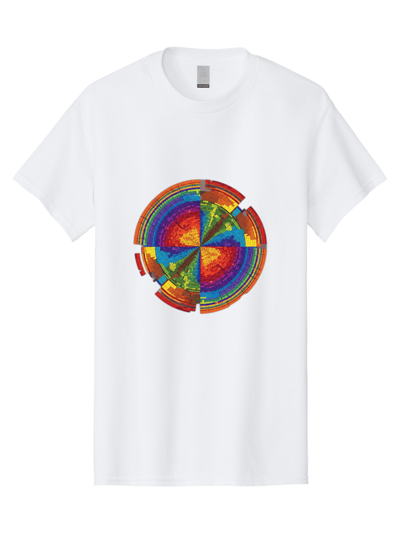 Circular-Mosaic Men'S Graphic Tee, 100% Cotton, Comfortable Casual Summer Wear, Machine Washable, Vintage Camera, Old Camera, Antique Camera, Black Camera, Classic Photography, Photography Equipment, Nostalgic Device, Film Camera, Camera Art Bah759