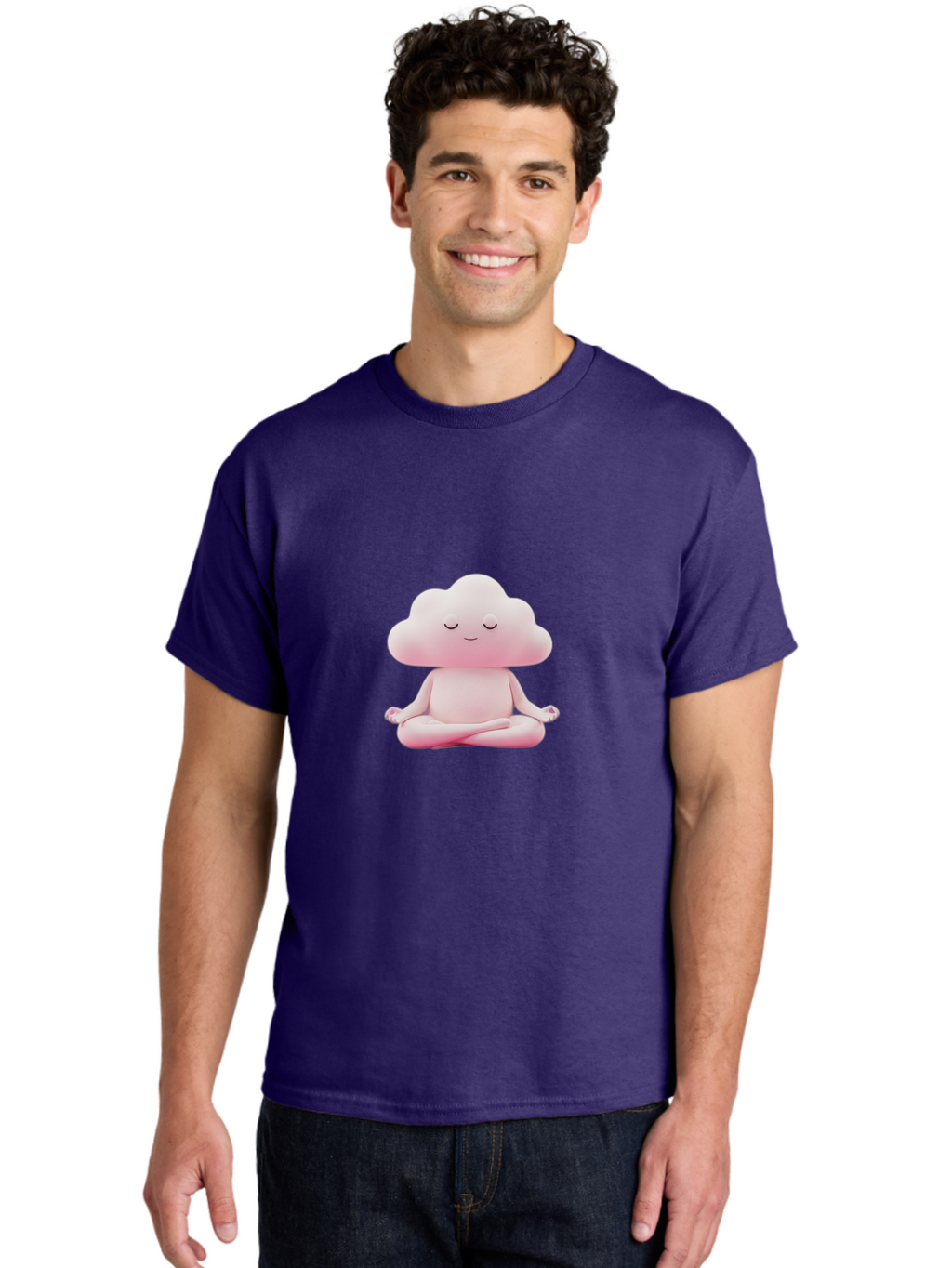 Cloud-Character-Meditating Men'S Graphic Tee, 100% Cotton, Comfortable Casual Summer Wear, Machine Washable, Vintage Camera, Old Camera, Antique Camera, Black Camera, Classic Photography, Photography Equipment, Nostalgic Device, Film Camera, Bah760