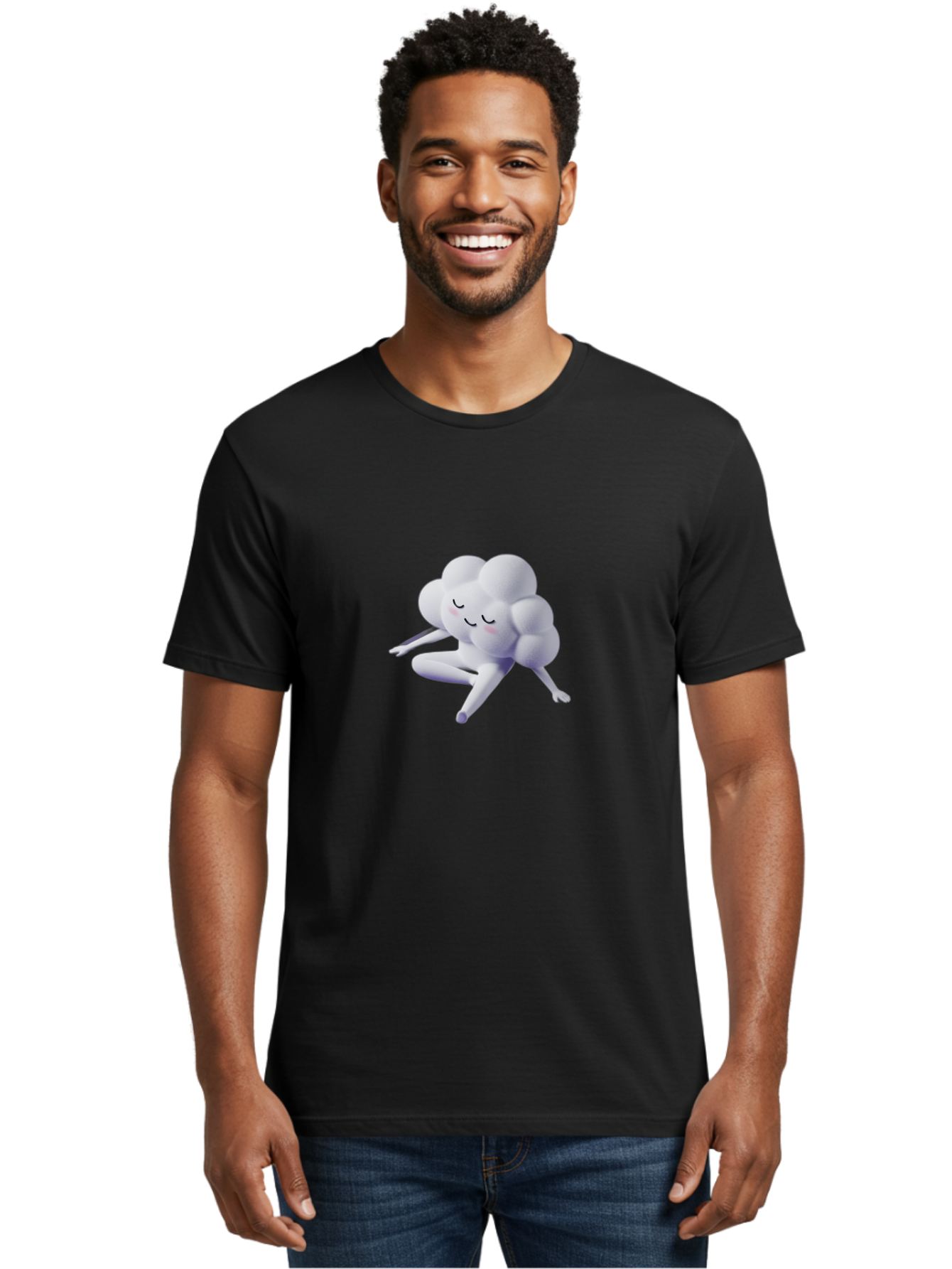 Cloud-Emoji-Meditating Men'S Graphic Tee, 100% Cotton, Comfortable Casual Summer Wear, Machine Washable, Vintage Camera, Old Camera, Antique Camera, Black Camera, Classic Photography, Photography Equipment, Nostalgic Device, Film Camera, Bah762