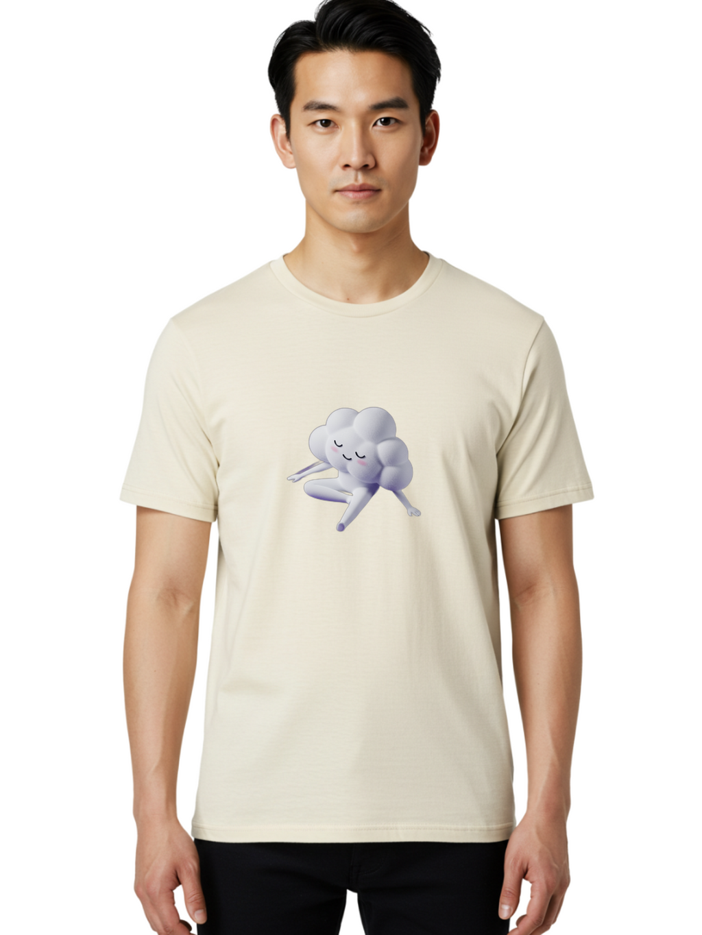 Cloud-Emoji-Meditating Men'S Graphic Tee, 100% Cotton, Comfortable Casual Summer Wear, Machine Washable, Vintage Camera, Old Camera, Antique Camera, Black Camera, Classic Photography, Photography Equipment, Nostalgic Device, Film Camera, Bah762