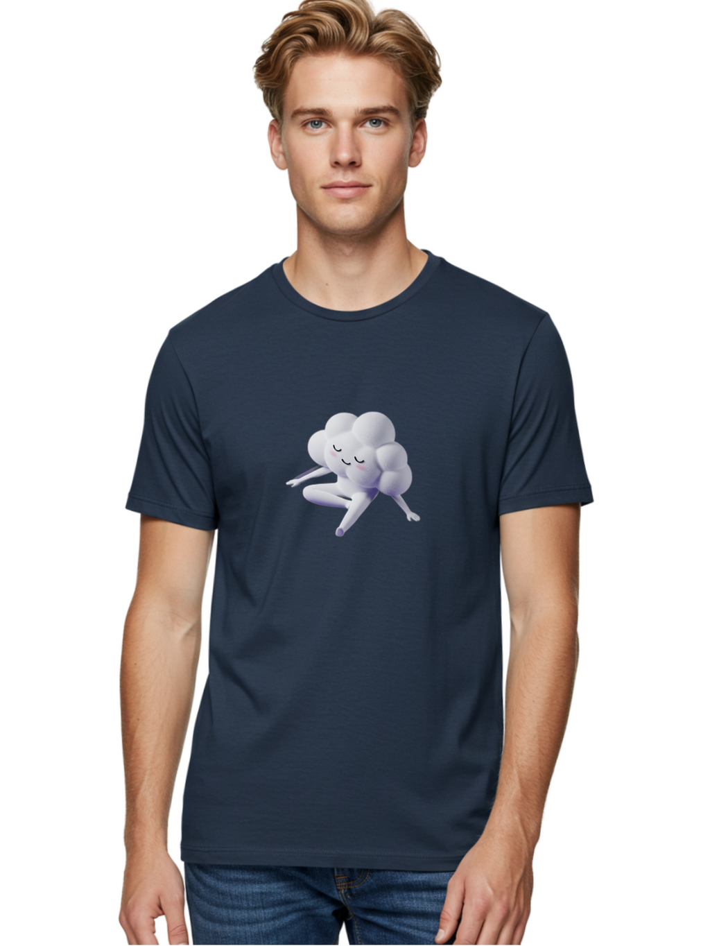 Cloud-Emoji-Meditating Men'S Graphic Tee, 100% Cotton, Comfortable Casual Summer Wear, Machine Washable, Vintage Camera, Old Camera, Antique Camera, Black Camera, Classic Photography, Photography Equipment, Nostalgic Device, Film Camera, Bah762