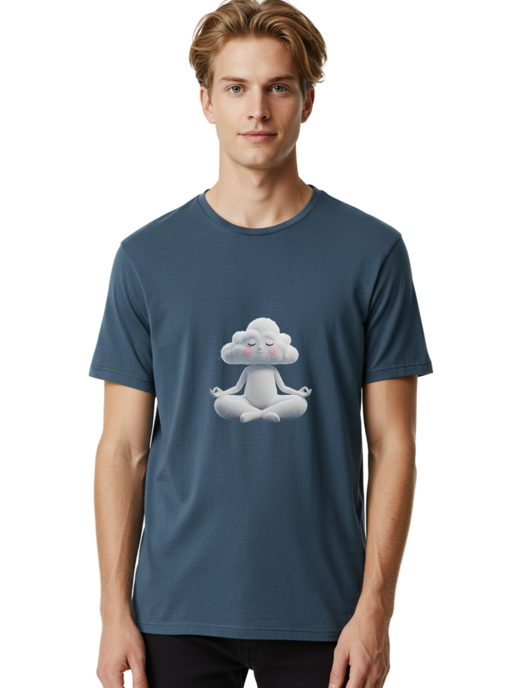 Cloud-Person-Meditating Men'S Graphic Tee, 100% Cotton, Comfortable Casual Summer Wear, Machine Washable, Vintage Camera, Old Camera, Antique Camera, Black Camera, Classic Photography, Photography Equipment, Nostalgic Device, Film Camera, Bah764