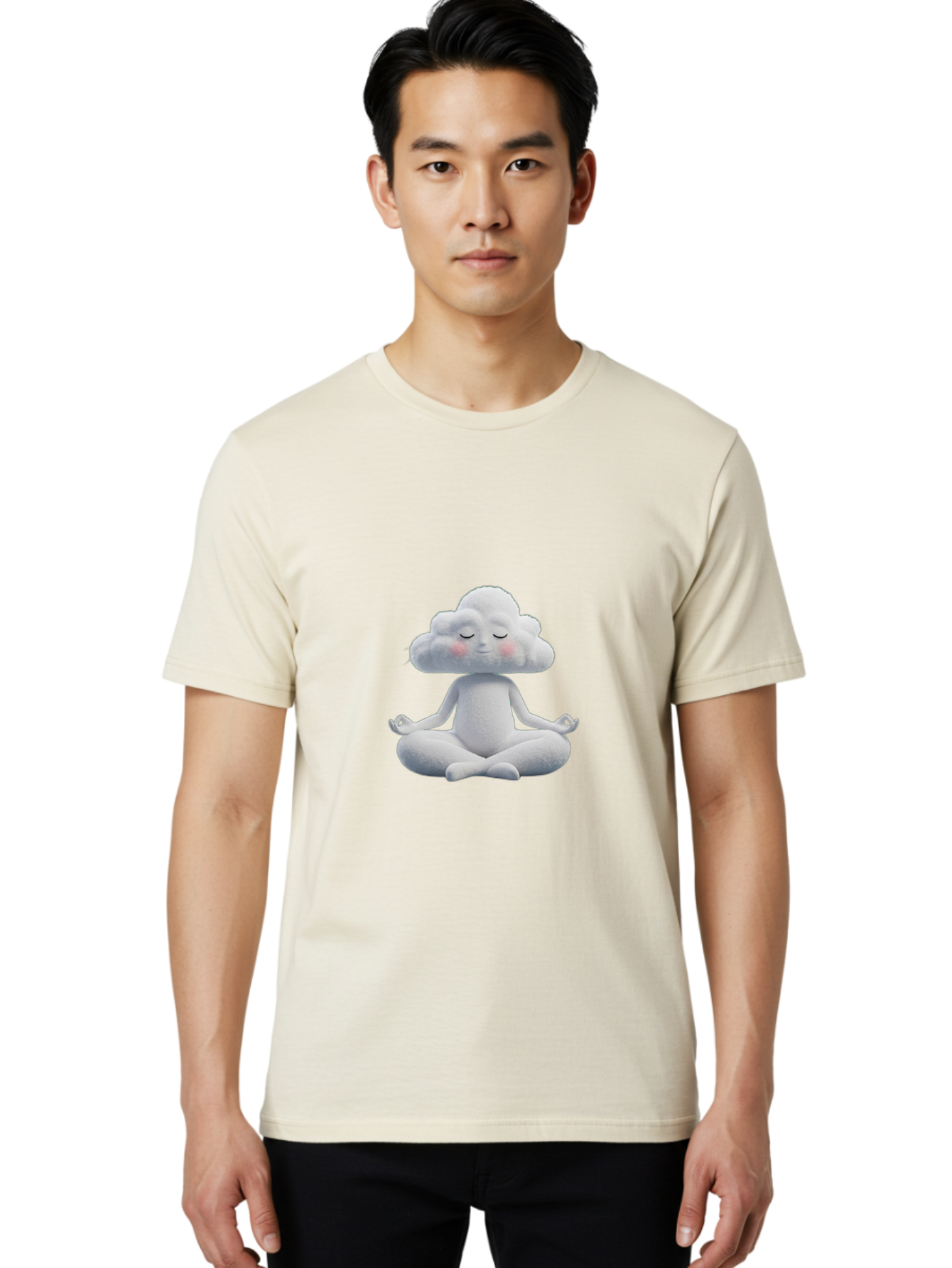 Cloud-Person-Meditating Men'S Graphic Tee, 100% Cotton, Comfortable Casual Summer Wear, Machine Washable, Vintage Camera, Old Camera, Antique Camera, Black Camera, Classic Photography, Photography Equipment, Nostalgic Device, Film Camera, Bah764