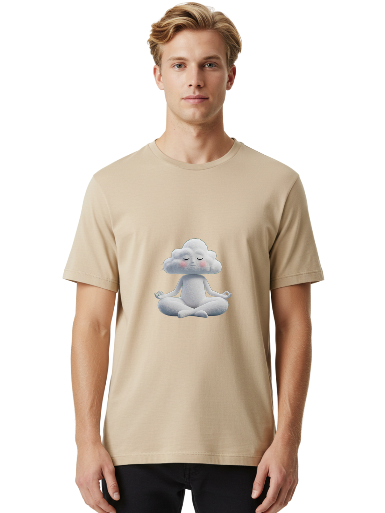 Cloud-Person-Meditating Men'S Graphic Tee, 100% Cotton, Comfortable Casual Summer Wear, Machine Washable, Vintage Camera, Old Camera, Antique Camera, Black Camera, Classic Photography, Photography Equipment, Nostalgic Device, Film Camera, Bah764