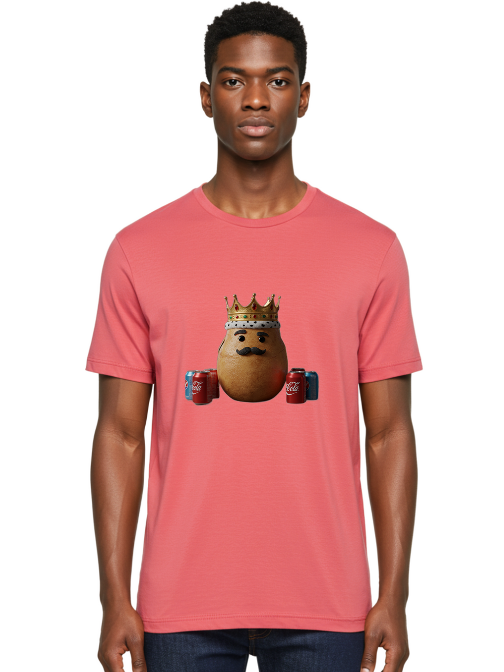 Coca-Cola-Potato Men'S Graphic Tee, 100% Cotton, Comfortable Casual Summer Wear, Machine Washable, Vintage Camera, Old Camera, Antique Camera, Black Camera, Classic Photography, Photography Equipment, Nostalgic Device, Film Camera, Camera Art Bah767