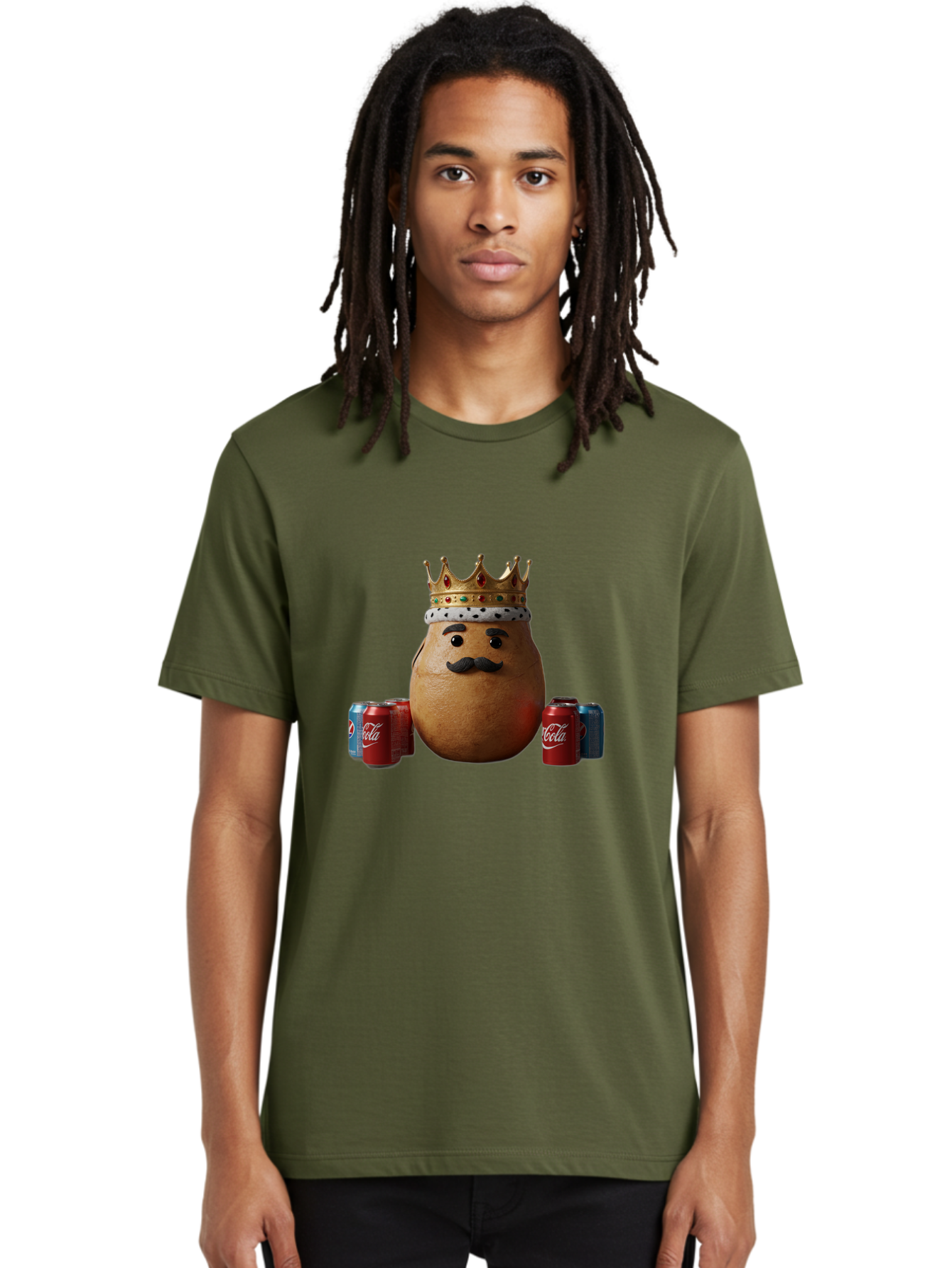 Coca-Cola-Potato Men'S Graphic Tee, 100% Cotton, Comfortable Casual Summer Wear, Machine Washable, Vintage Camera, Old Camera, Antique Camera, Black Camera, Classic Photography, Photography Equipment, Nostalgic Device, Film Camera, Camera Art Bah767