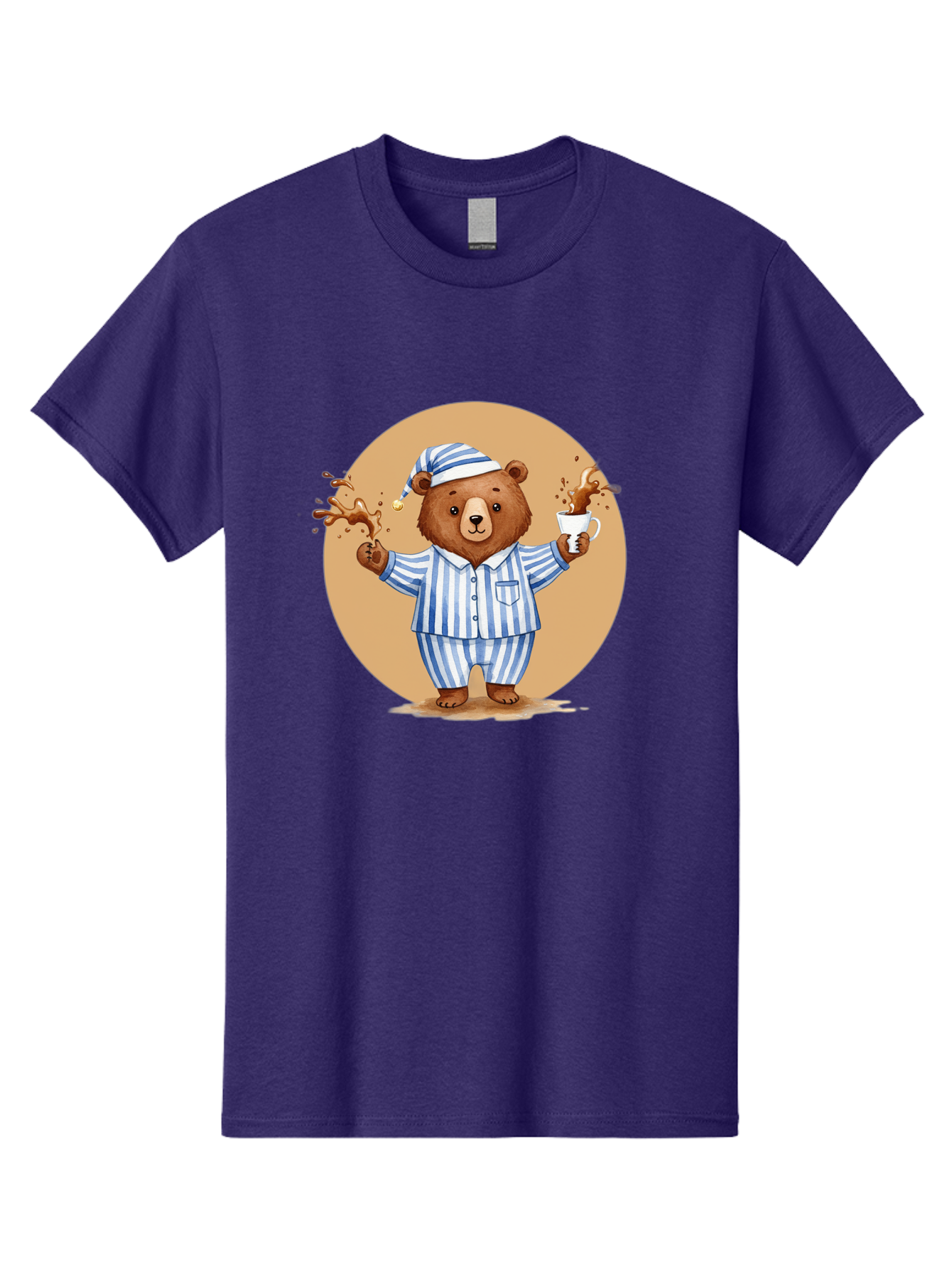 Coffee-Spilling-Bear Men'S Graphic Tee, 100% Cotton, Comfortable Casual Summer Wear, Machine Washable, Vintage Camera, Old Camera, Antique Camera, Black Camera, Classic Photography, Photography Equipment, Nostalgic Device, Film Camera, Bah770