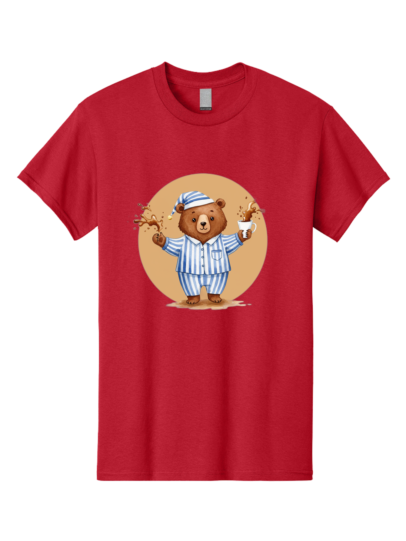 Coffee-Spilling-Bear Men'S Graphic Tee, 100% Cotton, Comfortable Casual Summer Wear, Machine Washable, Vintage Camera, Old Camera, Antique Camera, Black Camera, Classic Photography, Photography Equipment, Nostalgic Device, Film Camera, Bah770