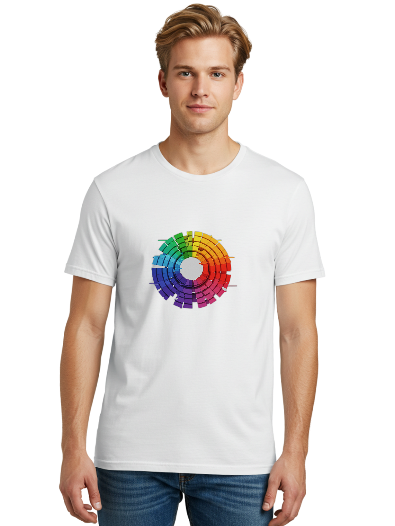 Color-Wheel Men'S Graphic Tee, 100% Cotton, Comfortable Casual Summer Wear, Machine Washable, Vintage Camera, Old Camera, Antique Camera, Black Camera, Classic Photography, Photography Equipment, Nostalgic Device, Film Camera, Camera Art Bah772
