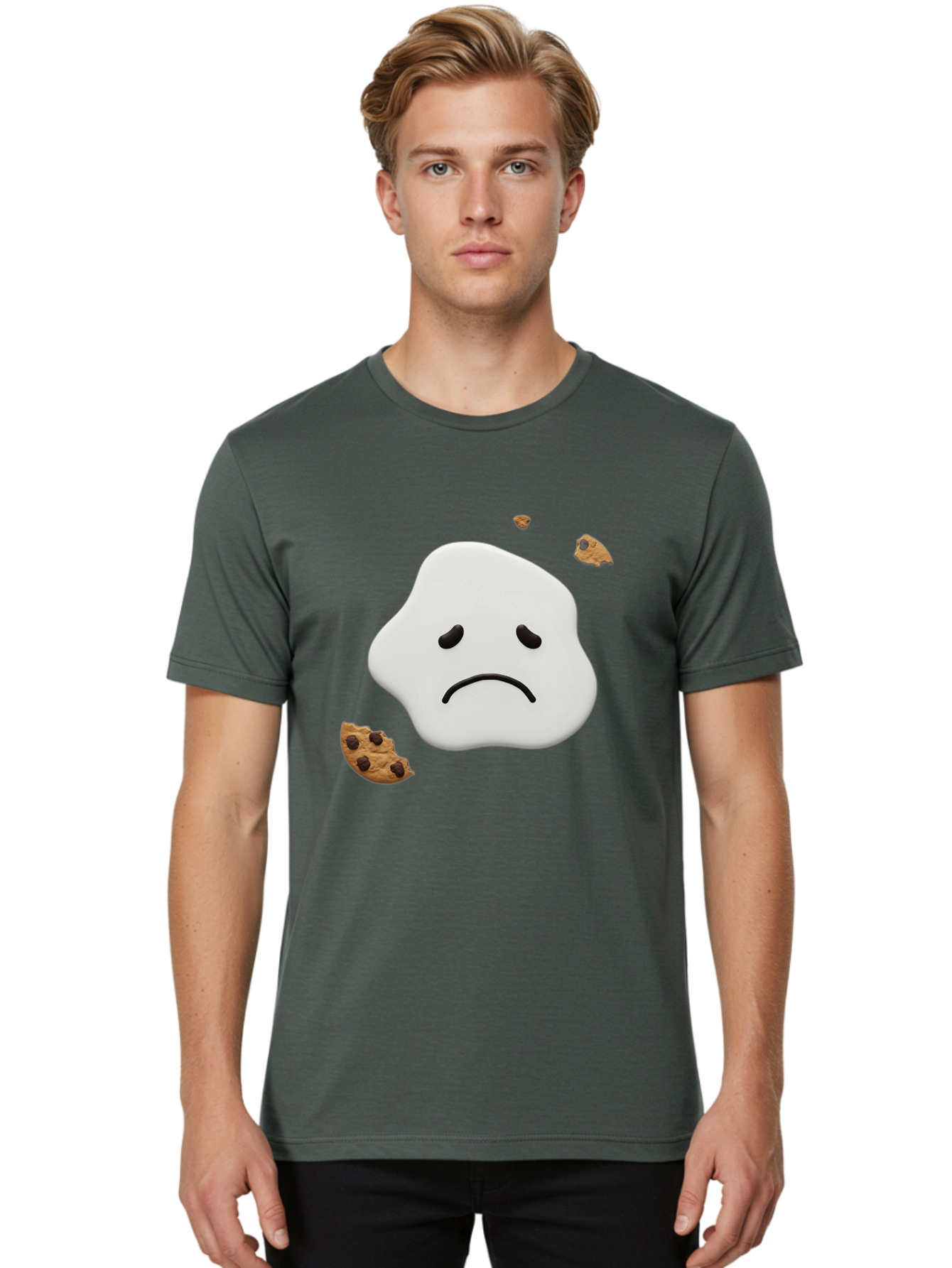 Cookie-Dough Men'S Graphic Tee, 100% Cotton, Comfortable Casual Summer Wear, Machine Washable, Vintage Camera, Old Camera, Antique Camera, Black Camera, Classic Photography, Photography Equipment, Nostalgic Device, Film Camera, Camera Art Bah779