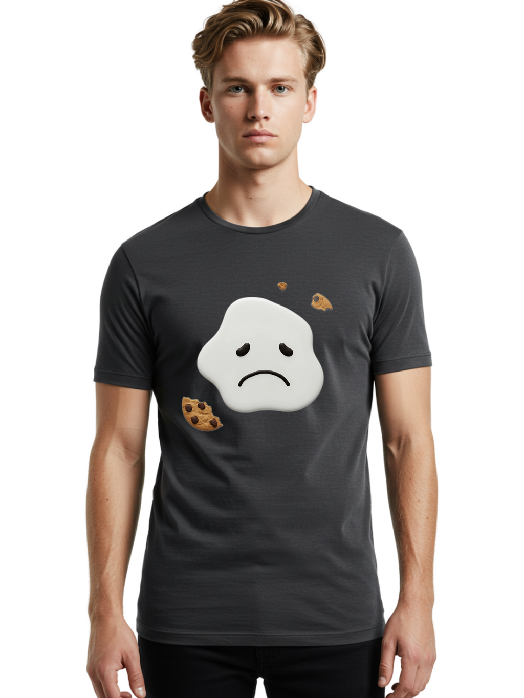 Cookie-Dough Men'S Graphic Tee, 100% Cotton, Comfortable Casual Summer Wear, Machine Washable, Vintage Camera, Old Camera, Antique Camera, Black Camera, Classic Photography, Photography Equipment, Nostalgic Device, Film Camera, Camera Art Bah779