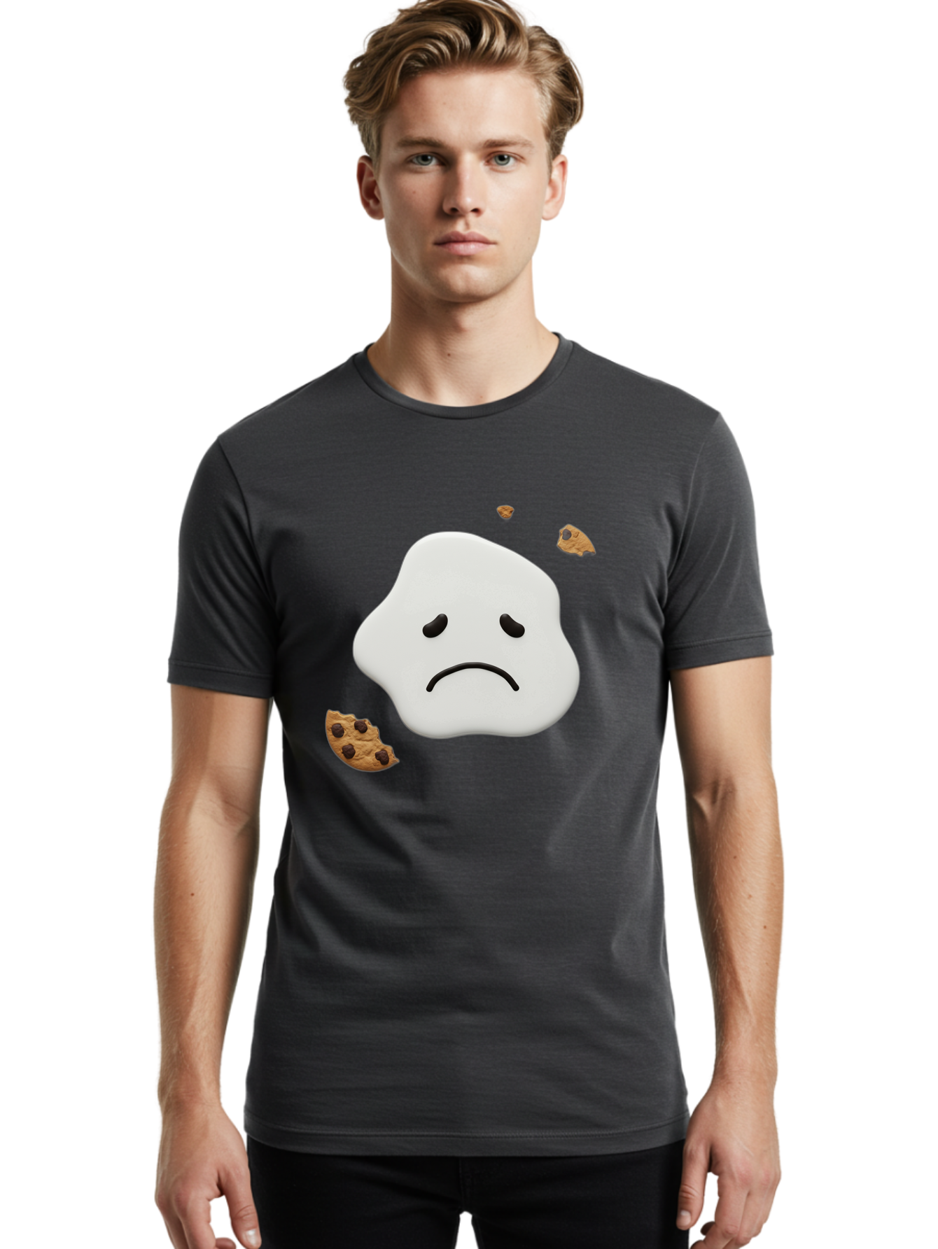 Cookie-Dough Men'S Graphic Tee, 100% Cotton, Comfortable Casual Summer Wear, Machine Washable, Vintage Camera, Old Camera, Antique Camera, Black Camera, Classic Photography, Photography Equipment, Nostalgic Device, Film Camera, Camera Art Bah779