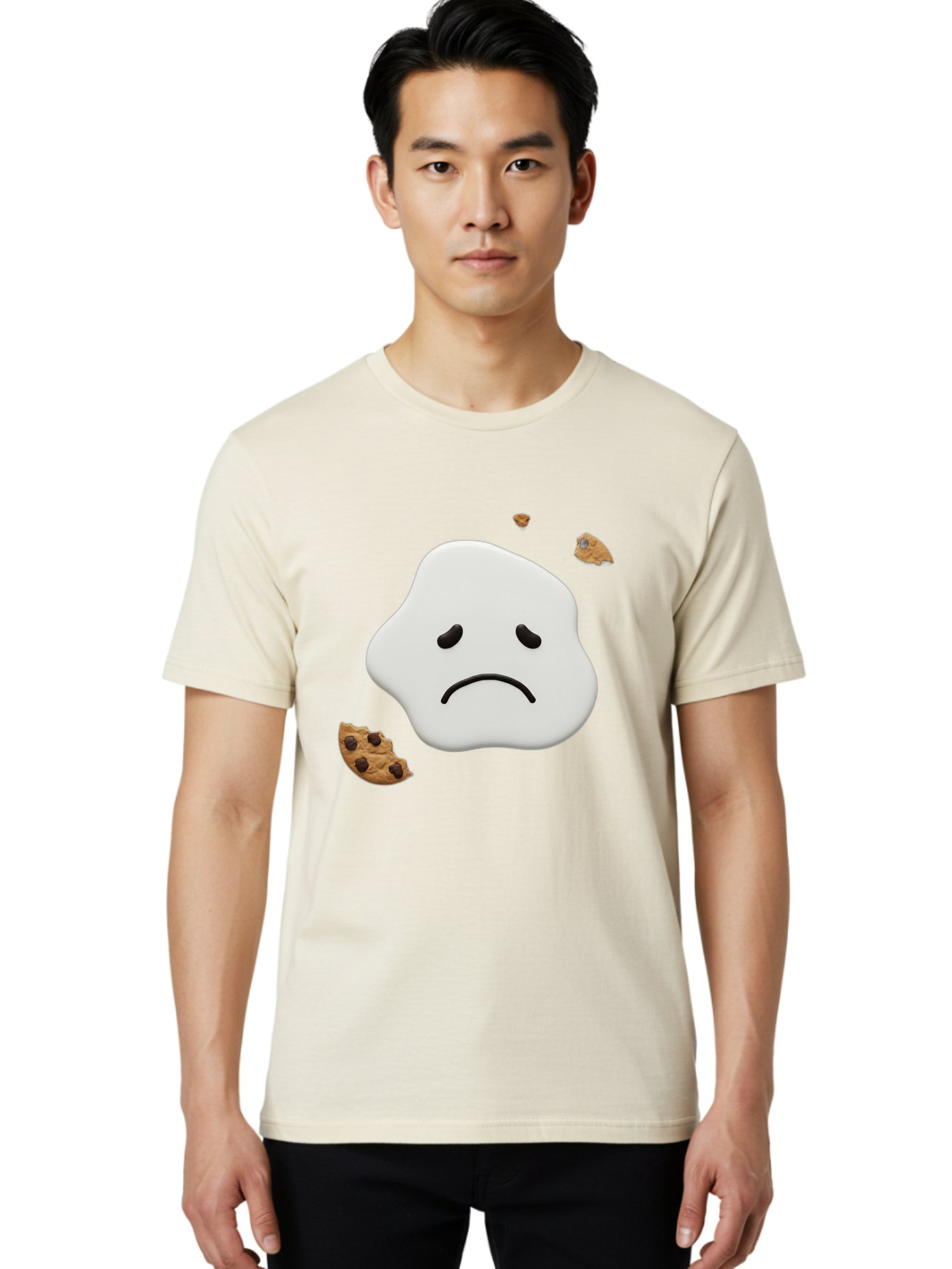 Cookie-Dough Men'S Graphic Tee, 100% Cotton, Comfortable Casual Summer Wear, Machine Washable, Vintage Camera, Old Camera, Antique Camera, Black Camera, Classic Photography, Photography Equipment, Nostalgic Device, Film Camera, Camera Art Bah779