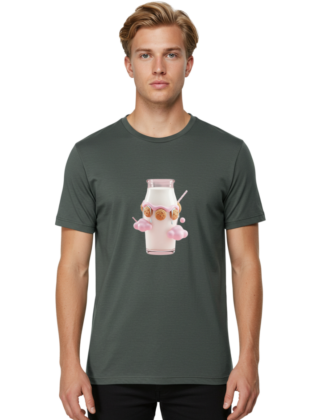 Cookie-Milk Men'S Graphic Tee, 100% Cotton, Comfortable Casual Summer Wear, Machine Washable, Vintage Camera, Old Camera, Antique Camera, Black Camera, Classic Photography, Photography Equipment, Nostalgic Device, Film Camera, Camera Art Bah781