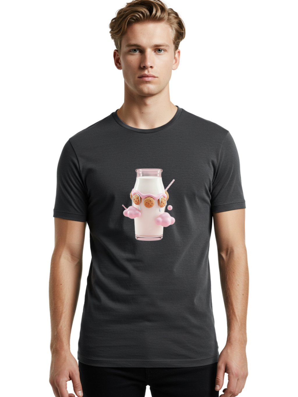 Cookie-Milk Men'S Graphic Tee, 100% Cotton, Comfortable Casual Summer Wear, Machine Washable, Vintage Camera, Old Camera, Antique Camera, Black Camera, Classic Photography, Photography Equipment, Nostalgic Device, Film Camera, Camera Art Bah781