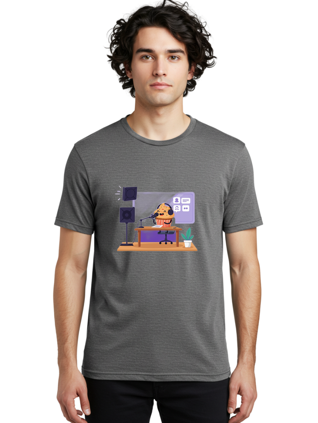 Cookie-Podcast Men'S Graphic Tee, 100% Cotton, Comfortable Casual Summer Wear, Machine Washable, Vintage Camera, Old Camera, Antique Camera, Black Camera, Classic Photography, Photography Equipment, Nostalgic Device, Film Camera, Camera Art Bah782