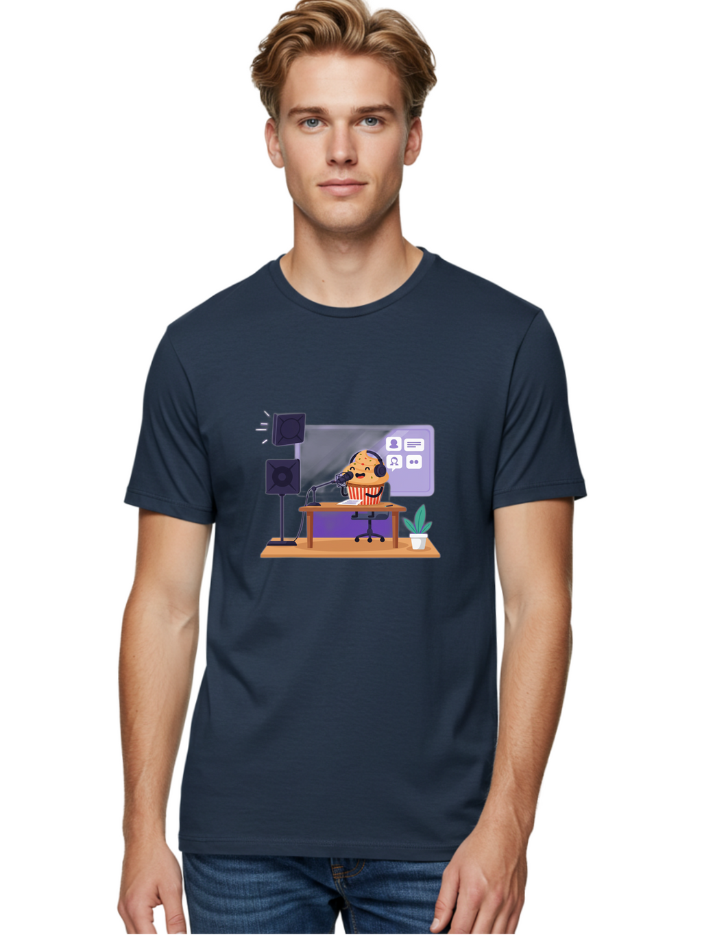 Cookie-Podcast Men'S Graphic Tee, 100% Cotton, Comfortable Casual Summer Wear, Machine Washable, Vintage Camera, Old Camera, Antique Camera, Black Camera, Classic Photography, Photography Equipment, Nostalgic Device, Film Camera, Camera Art Bah782