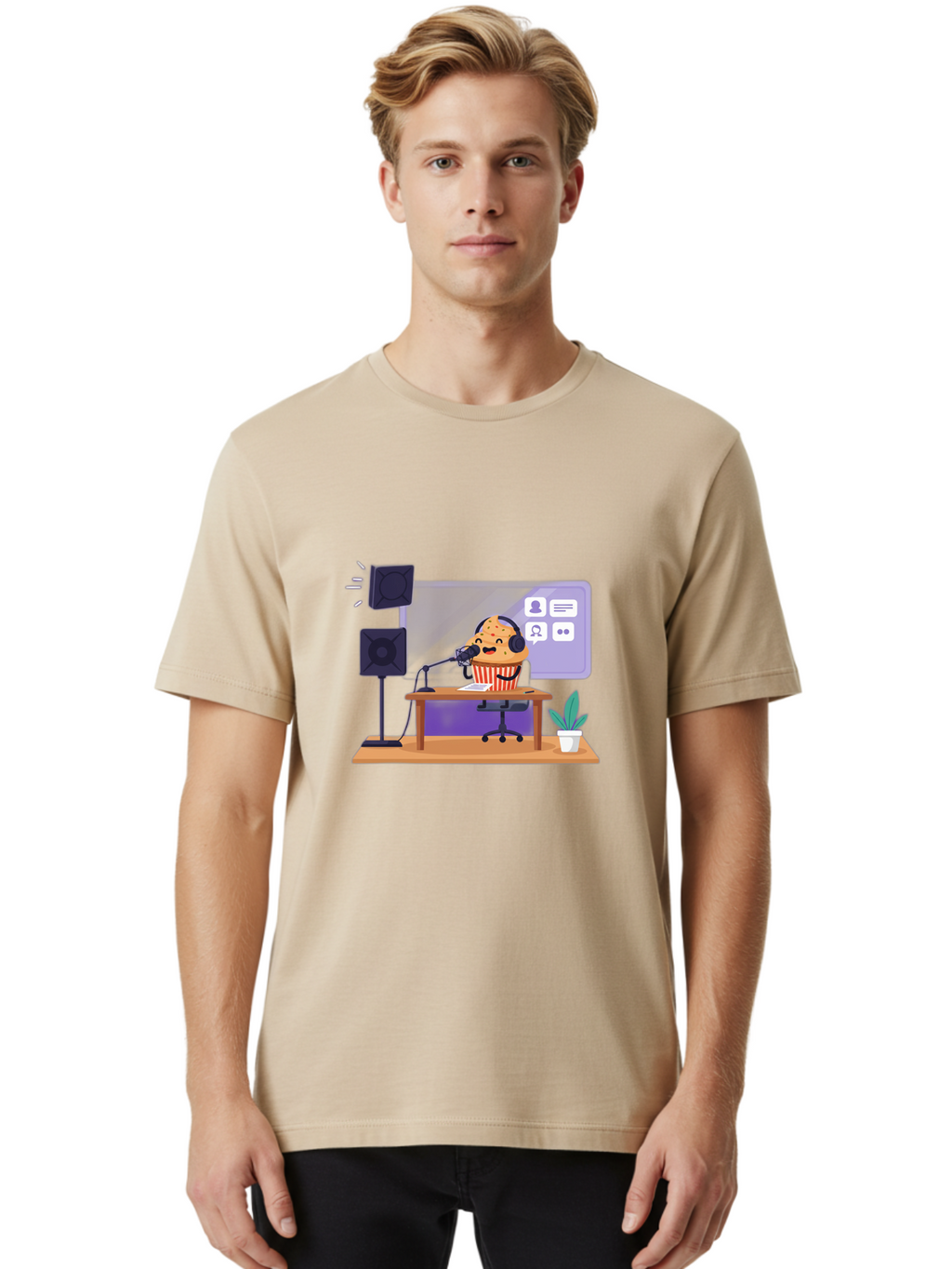 Cookie-Podcast Men'S Graphic Tee, 100% Cotton, Comfortable Casual Summer Wear, Machine Washable, Vintage Camera, Old Camera, Antique Camera, Black Camera, Classic Photography, Photography Equipment, Nostalgic Device, Film Camera, Camera Art Bah782