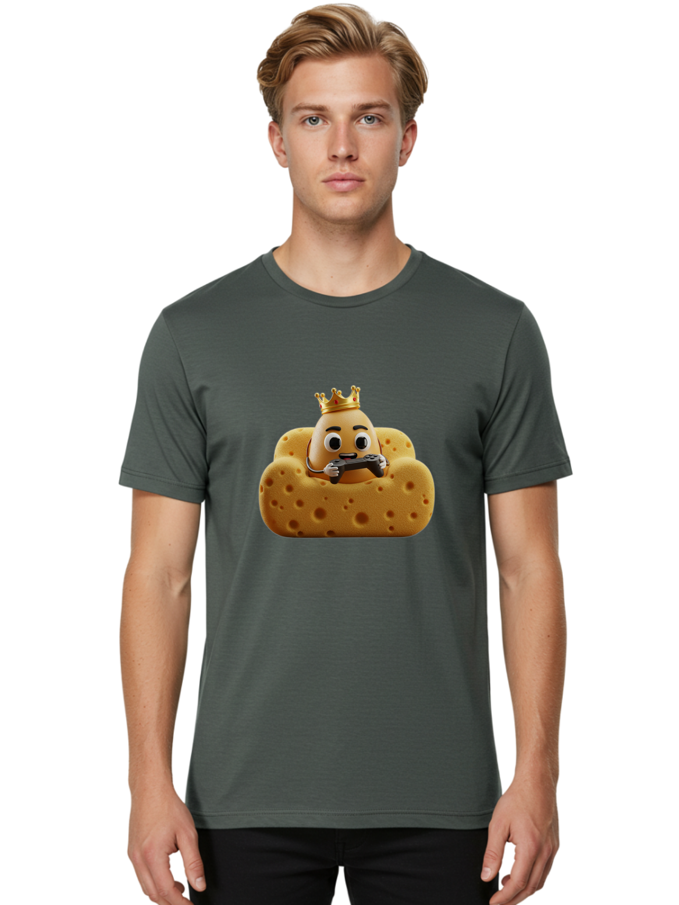 Cookie-With-Crown-Gaming Men'S Graphic Tee, 100% Cotton, Comfortable Casual Summer Wear, Machine Washable, Vintage Camera, Old Camera, Antique Camera, Black Camera, Classic Photography, Photography Equipment, Nostalgic Device, Film Camera, Bah783
