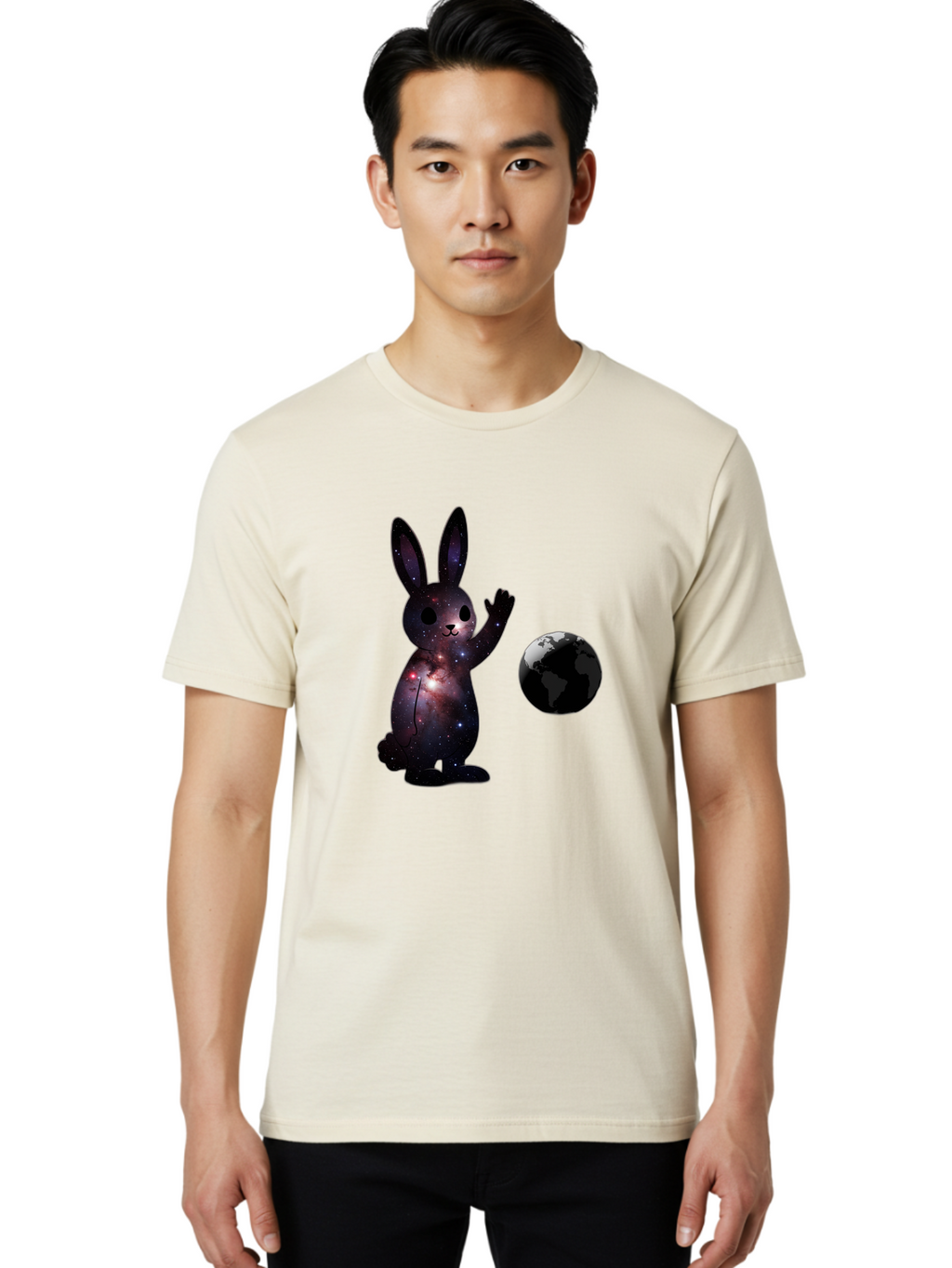Cosmic-Rabbit-1 Men'S Graphic Tee, 100% Cotton, Comfortable Casual Summer Wear, Machine Washable, Vintage Camera, Old Camera, Antique Camera, Black Camera, Classic Photography, Photography Equipment, Nostalgic Device, Film Camera, Camera Art Bah785