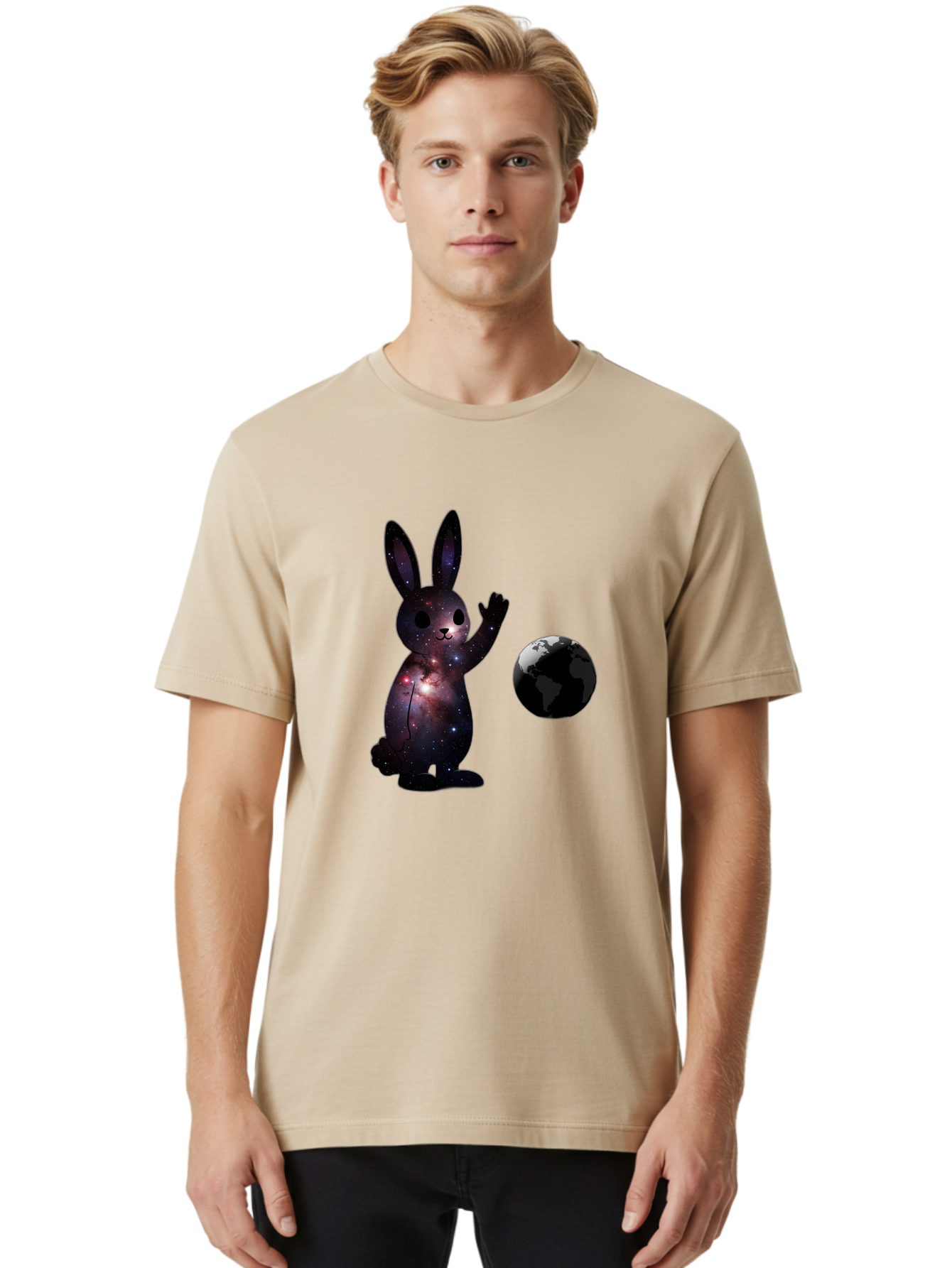 Cosmic-Rabbit-1 Men'S Graphic Tee, 100% Cotton, Comfortable Casual Summer Wear, Machine Washable, Vintage Camera, Old Camera, Antique Camera, Black Camera, Classic Photography, Photography Equipment, Nostalgic Device, Film Camera, Camera Art Bah785