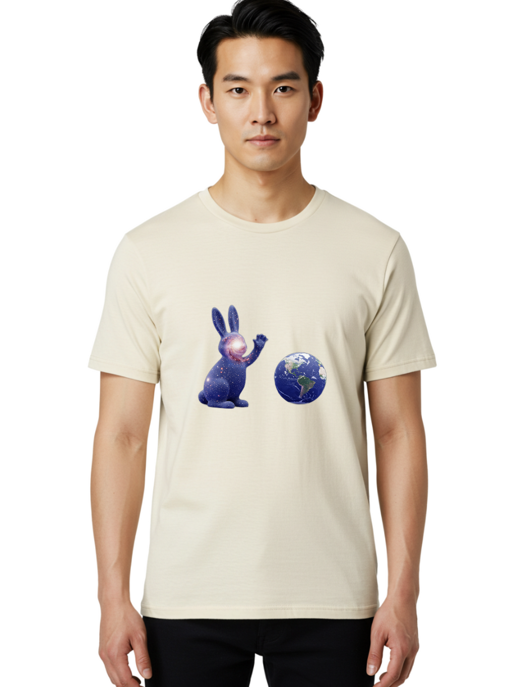 Cosmic-Rabbit-2 Men'S Graphic Tee, 100% Cotton, Comfortable Casual Summer Wear, Machine Washable, Vintage Camera, Old Camera, Antique Camera, Black Camera, Classic Photography, Photography Equipment, Nostalgic Device, Film Camera, Camera Art Bah786