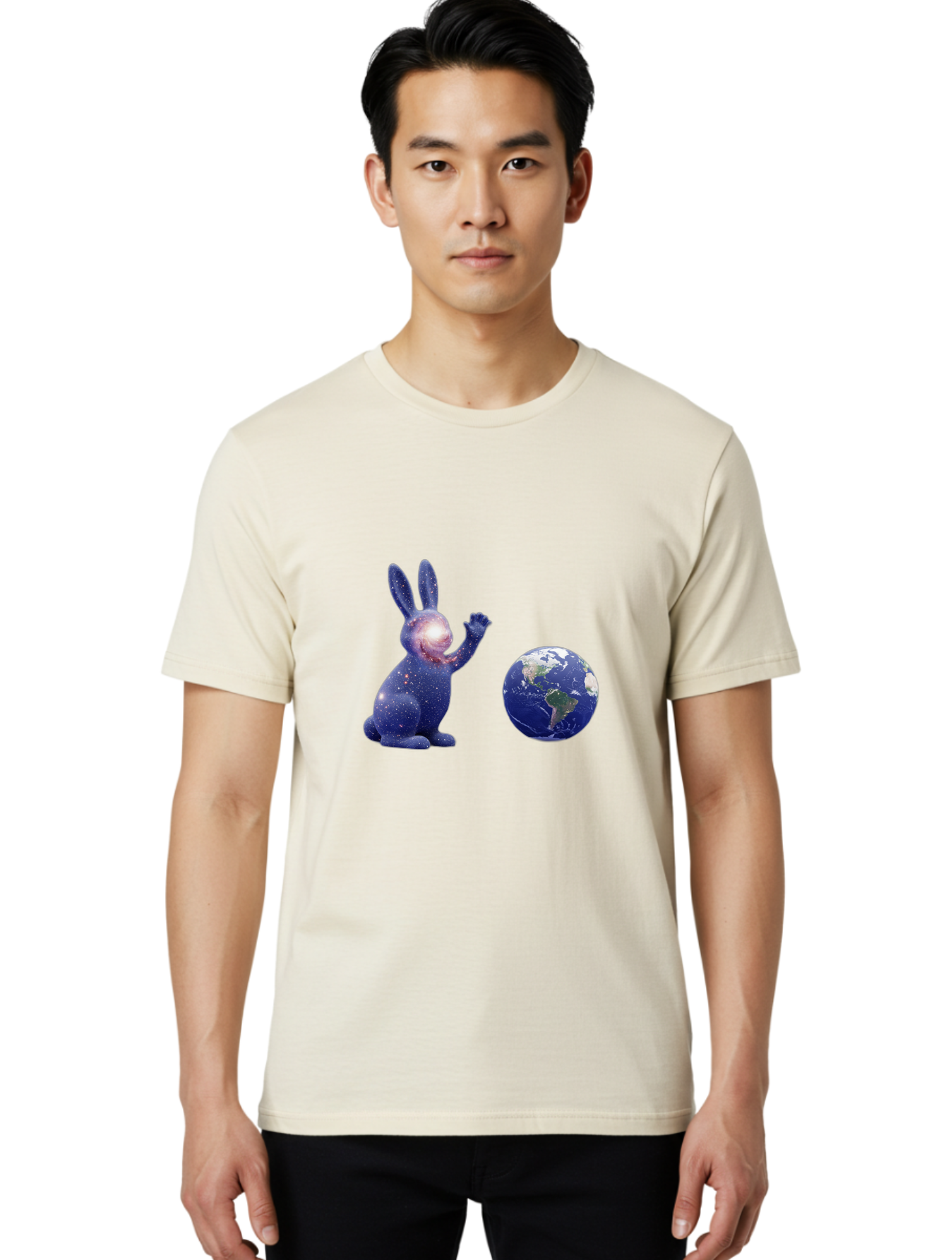 Cosmic-Rabbit-2 Men'S Graphic Tee, 100% Cotton, Comfortable Casual Summer Wear, Machine Washable, Vintage Camera, Old Camera, Antique Camera, Black Camera, Classic Photography, Photography Equipment, Nostalgic Device, Film Camera, Camera Art Bah786