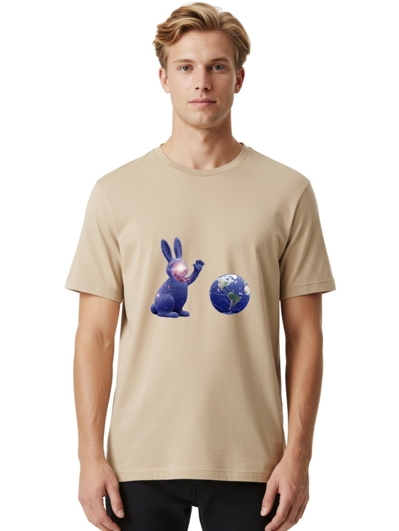 Cosmic-Rabbit-2 Men'S Graphic Tee, 100% Cotton, Comfortable Casual Summer Wear, Machine Washable, Vintage Camera, Old Camera, Antique Camera, Black Camera, Classic Photography, Photography Equipment, Nostalgic Device, Film Camera, Camera Art Bah786