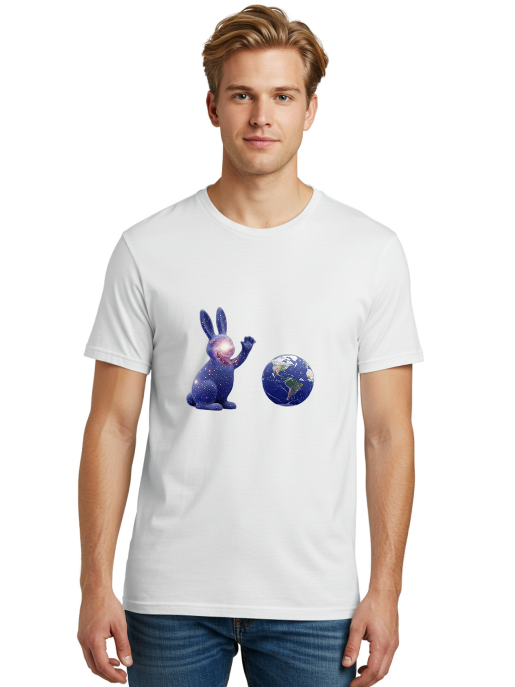 Cosmic-Rabbit-2 Men'S Graphic Tee, 100% Cotton, Comfortable Casual Summer Wear, Machine Washable, Vintage Camera, Old Camera, Antique Camera, Black Camera, Classic Photography, Photography Equipment, Nostalgic Device, Film Camera, Camera Art Bah786